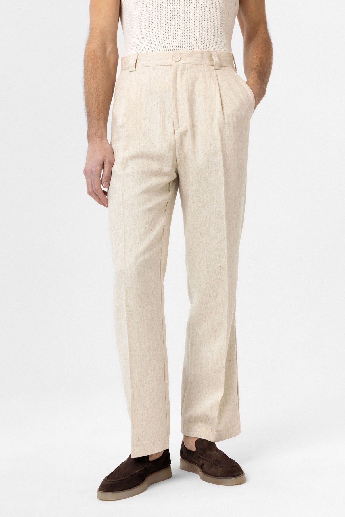 Antioch High-Waisted Men's Linen-Blend Pants