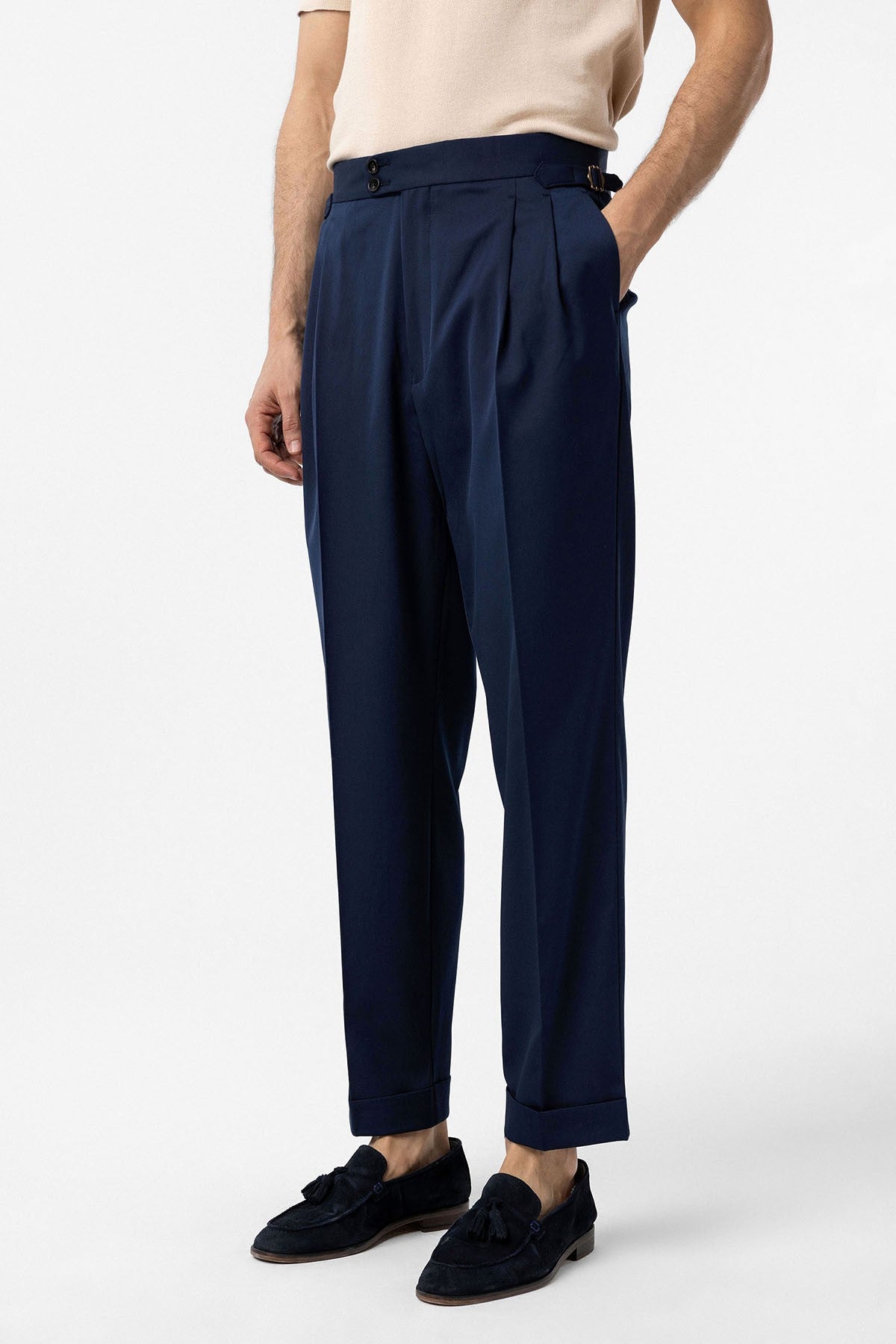 Antioch High-Waisted Italian-Cut Pleated Men's Pants