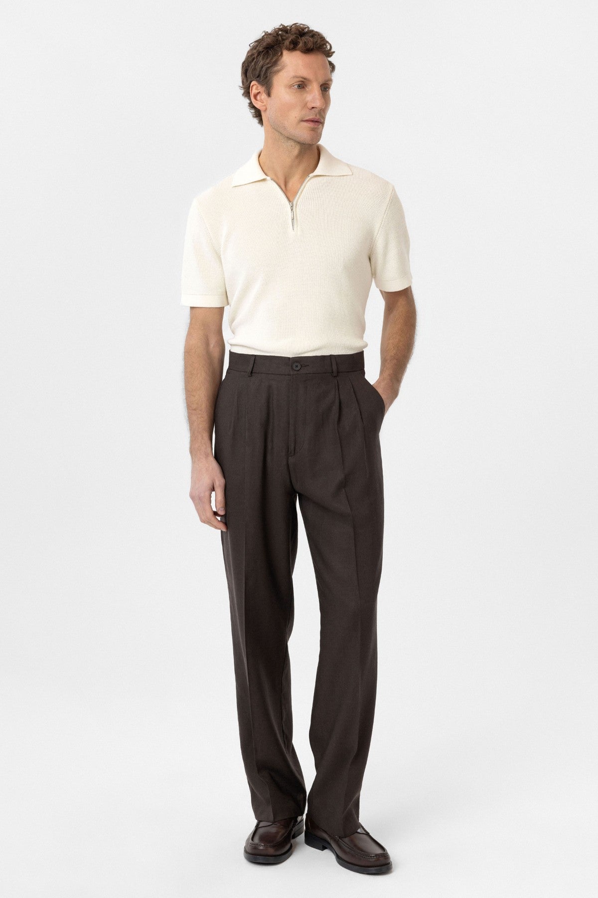 Antioch Linen-Blend Men's Baggy Pants