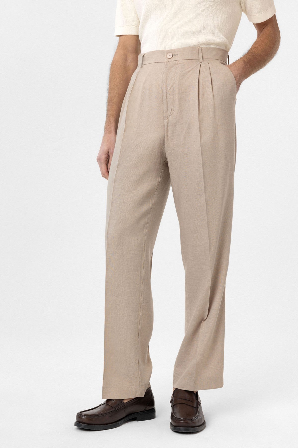 Antioch Linen-Blend Men's Baggy Pants