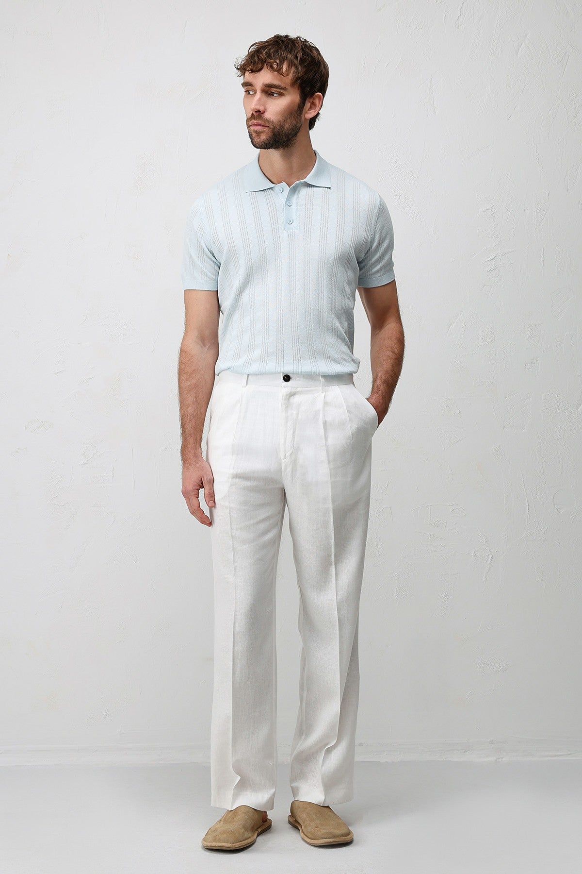 Antioch Linen-Blend Men's Baggy Pants