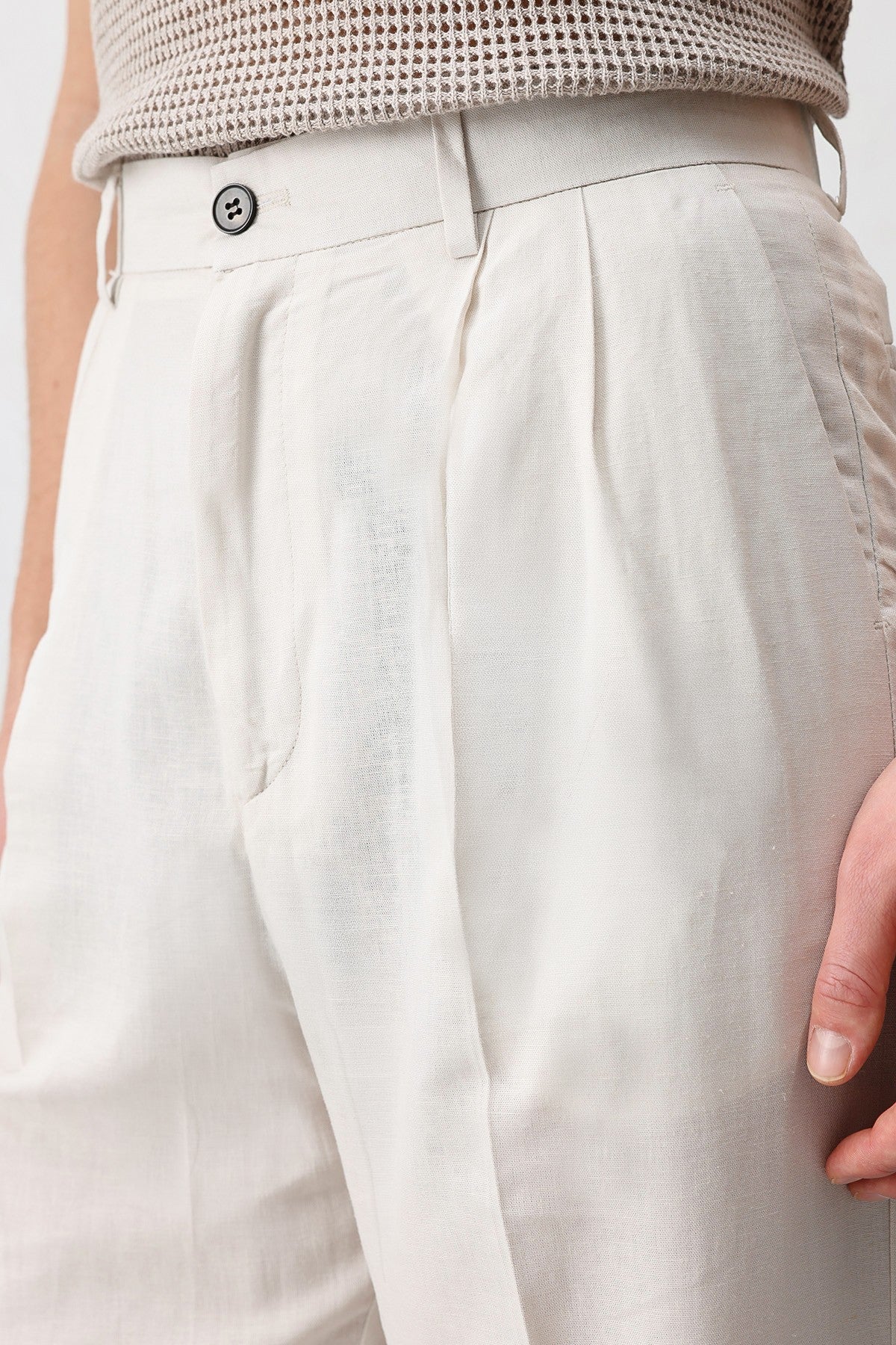 Antioch Linen-Blend Men's Baggy Pants