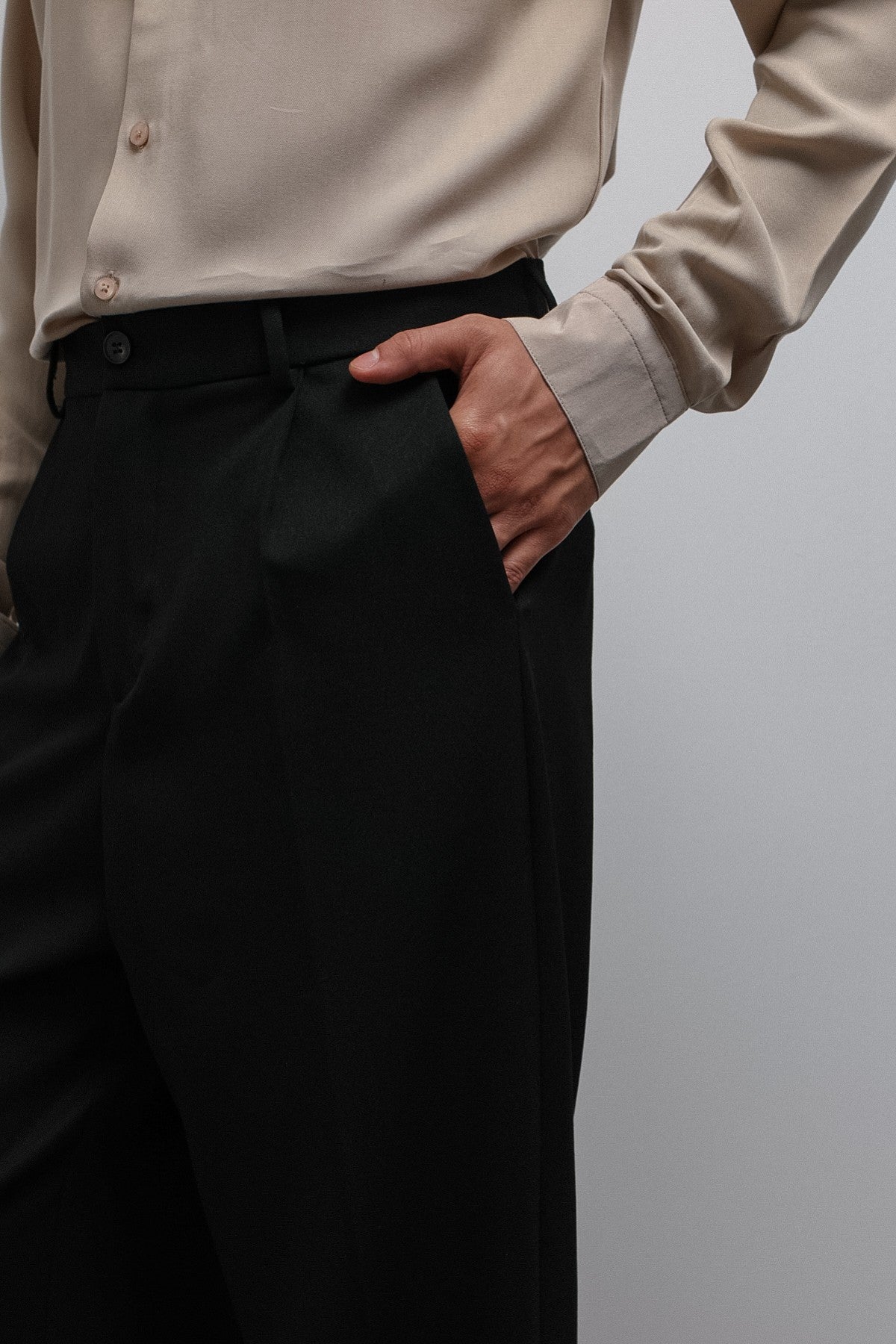 Relax Fit Pleated Men's Pants