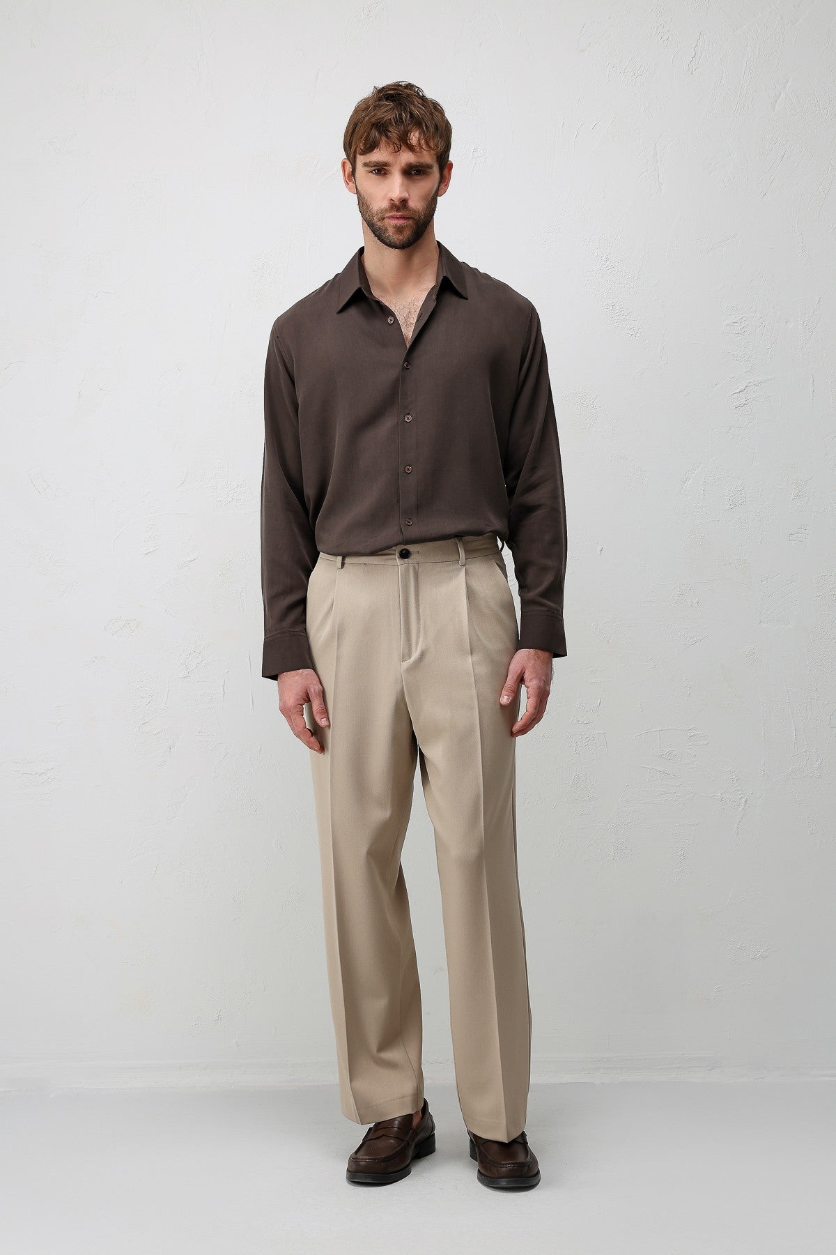 Relax Fit Pleated Men's Pants