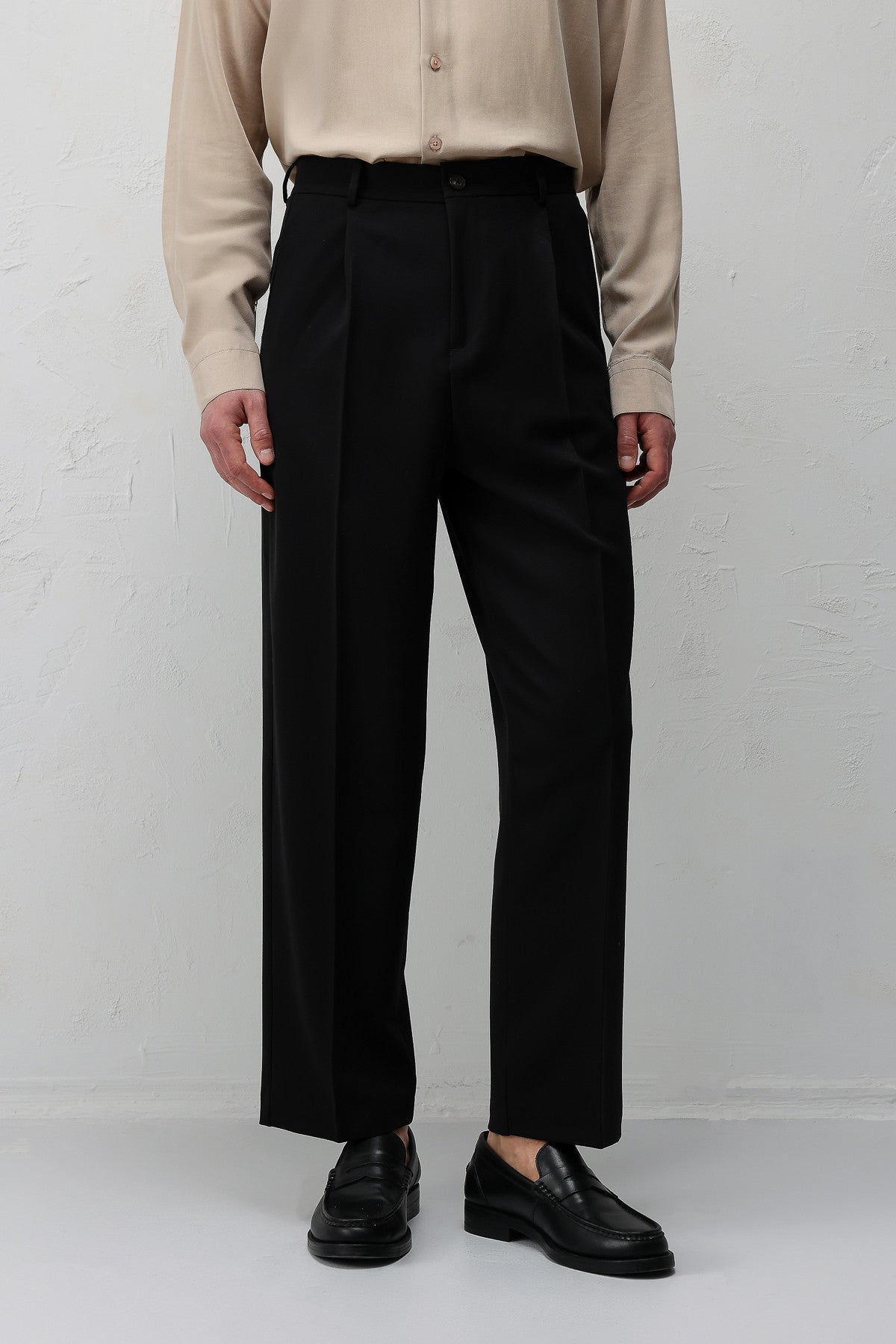 Relax Fit Pleated Men's Pants