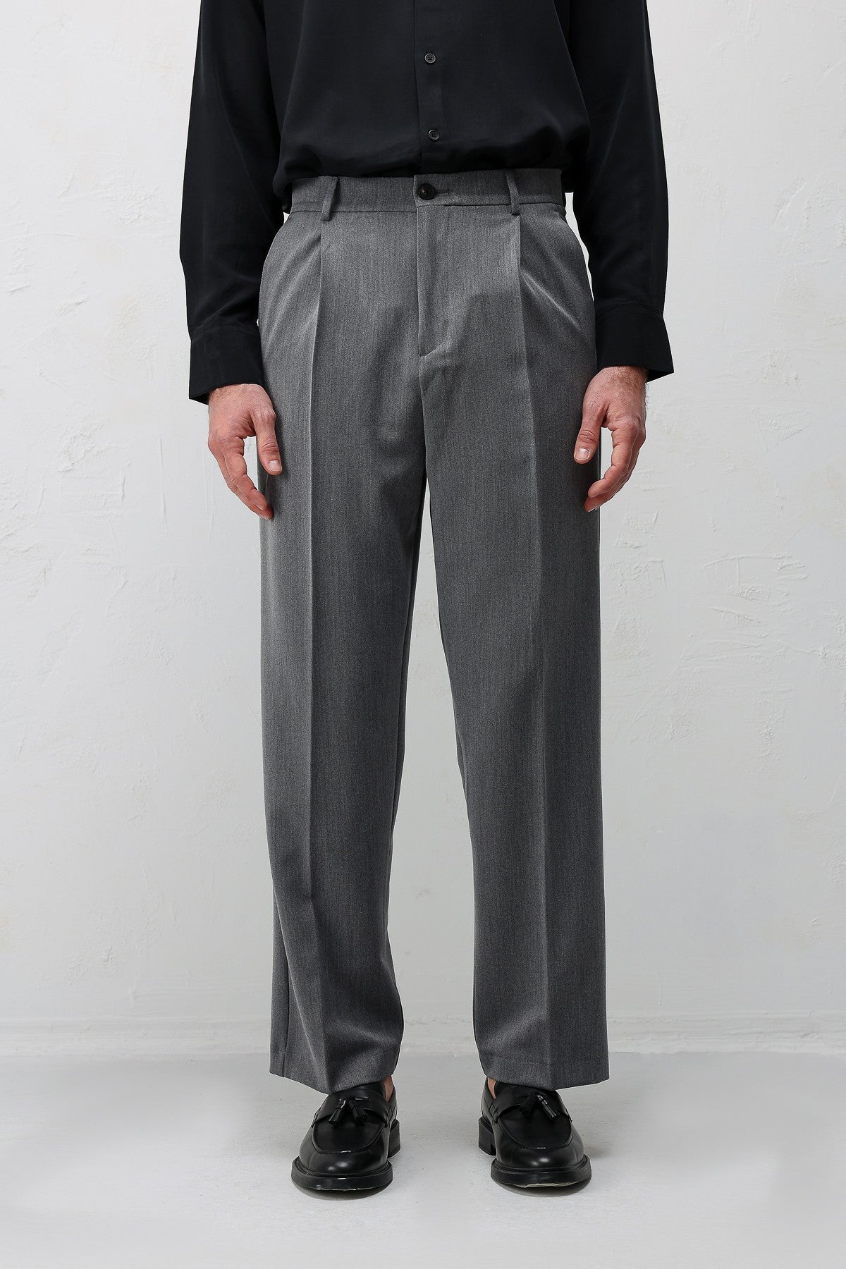 Relax Fit Pleated Men's Pants