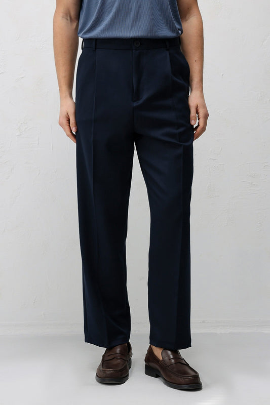 Relax Fit Pleated Men's Pants