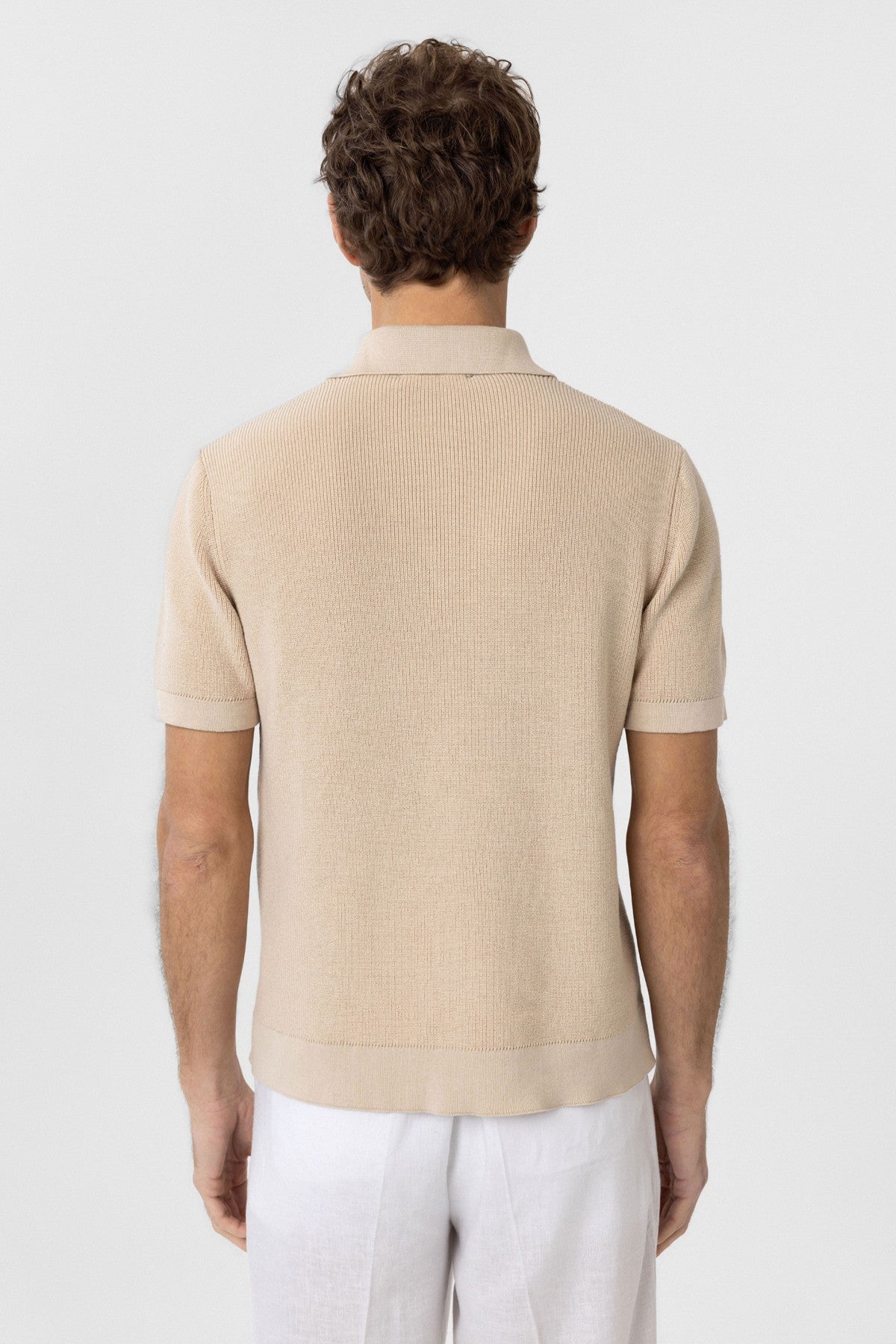 Antioch Zippered Knit Men's Polo-Neck Sweater T-Shirt