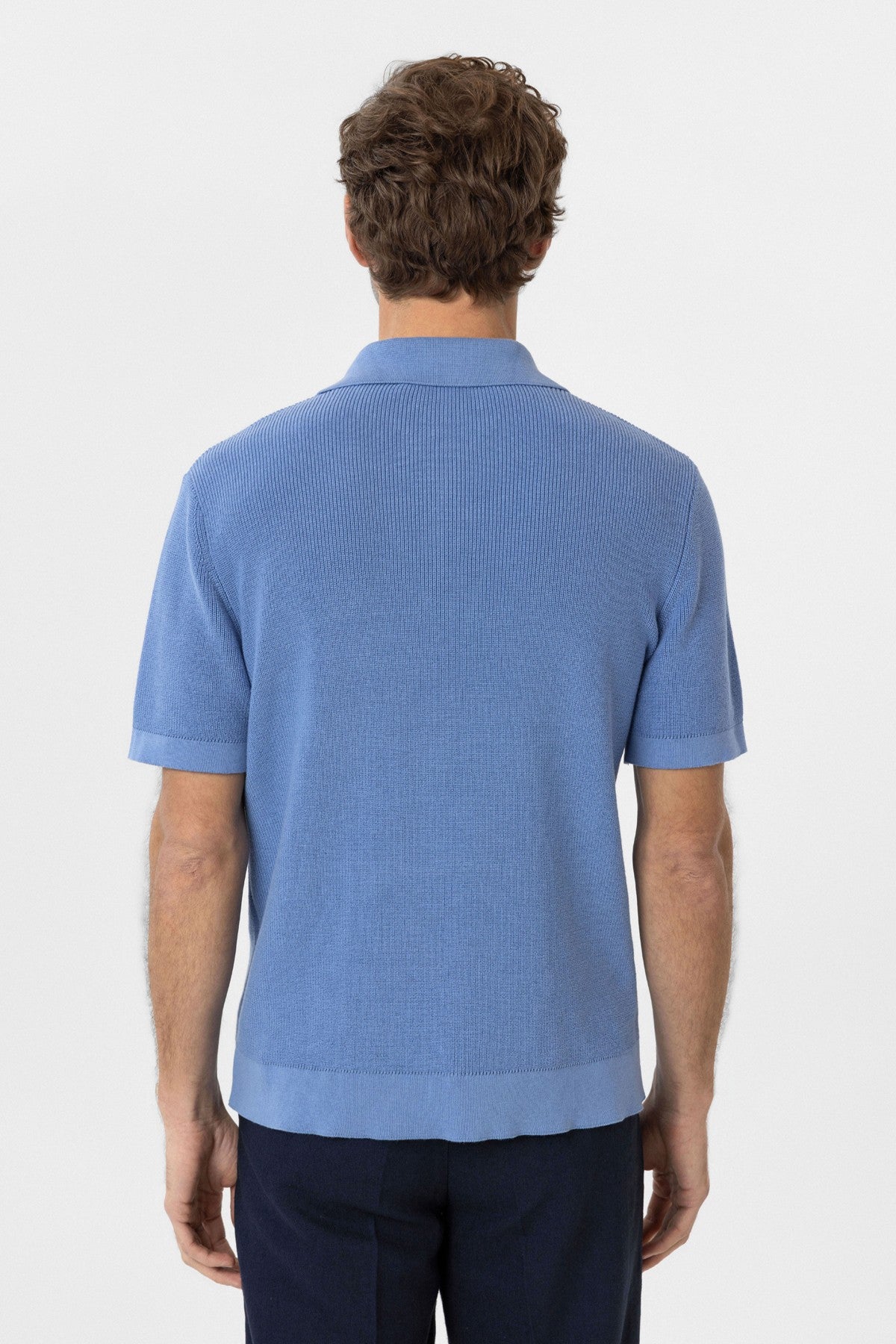 Antioch Zippered Knit Men's Polo-Neck Sweater T-Shirt
