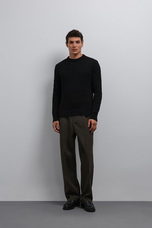 Men's Knit Sweater with an Antioch Texture
