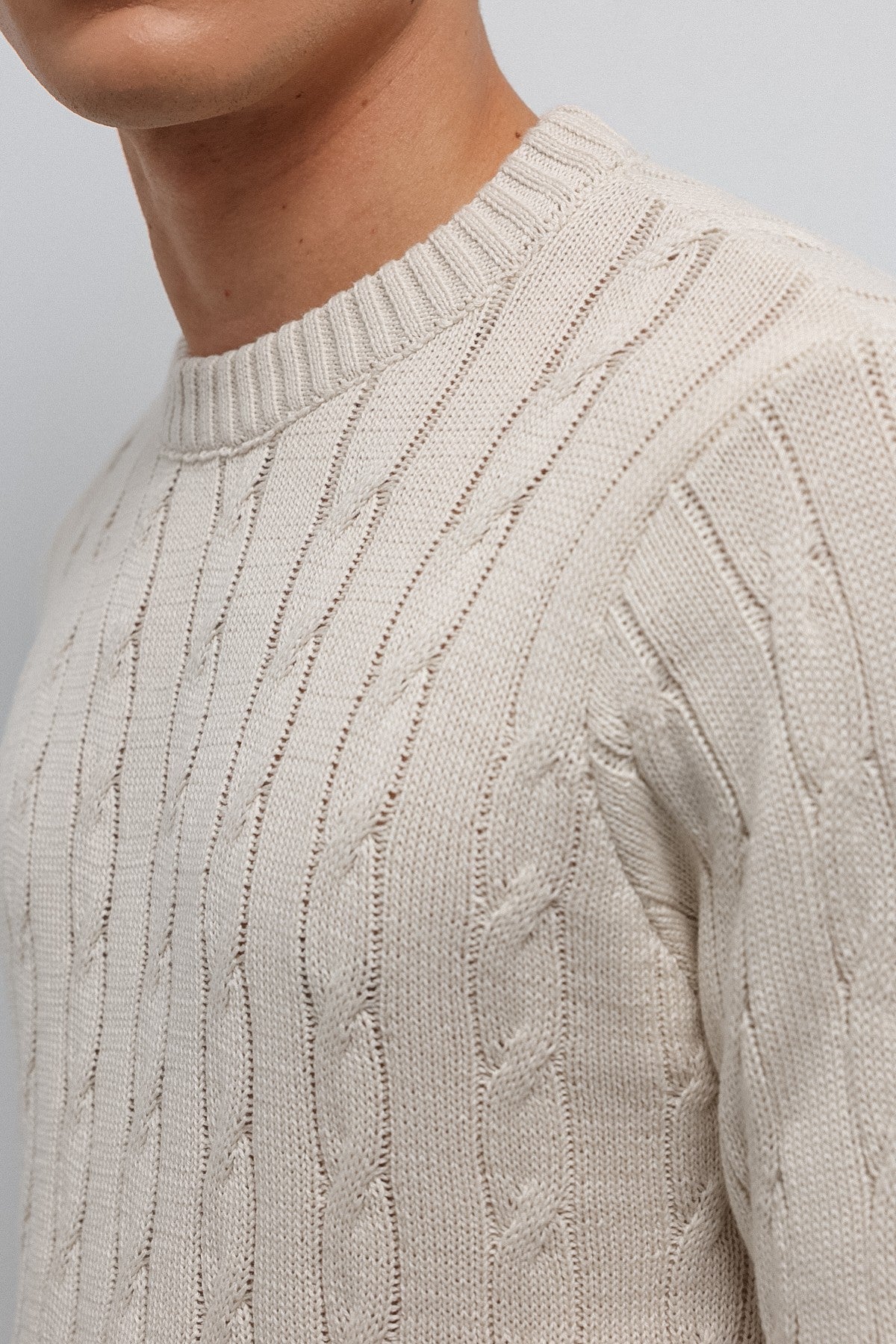 Men's Knit Sweater with an Antioch Texture