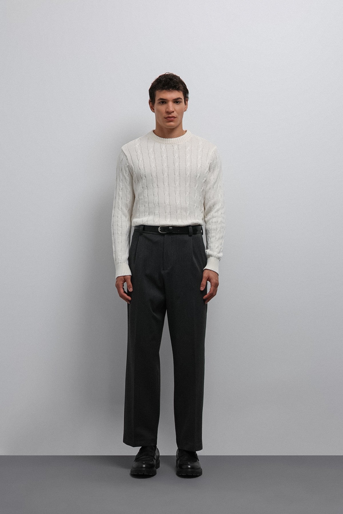 Men's Knit Sweater with an Antioch Texture