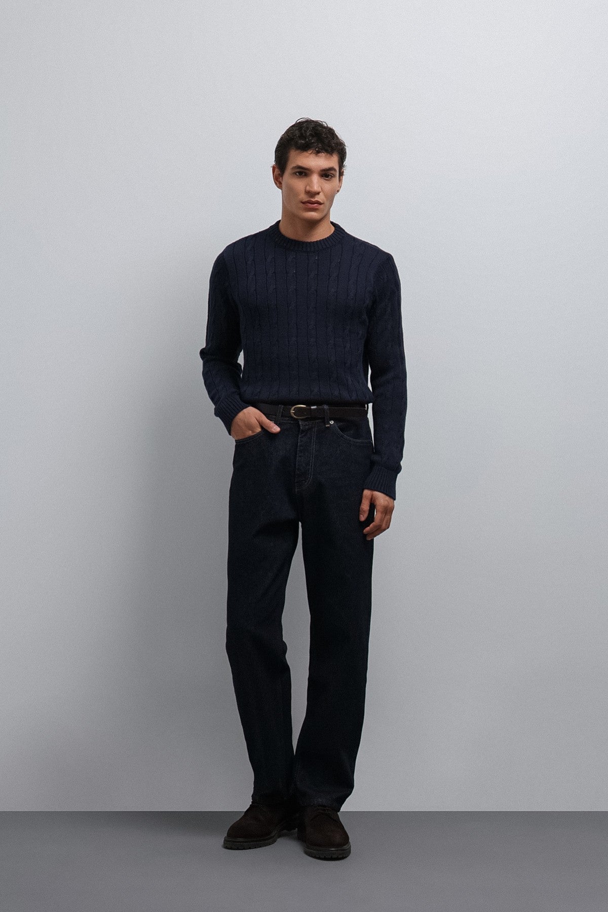 Men's Knit Sweater with an Antioch Texture