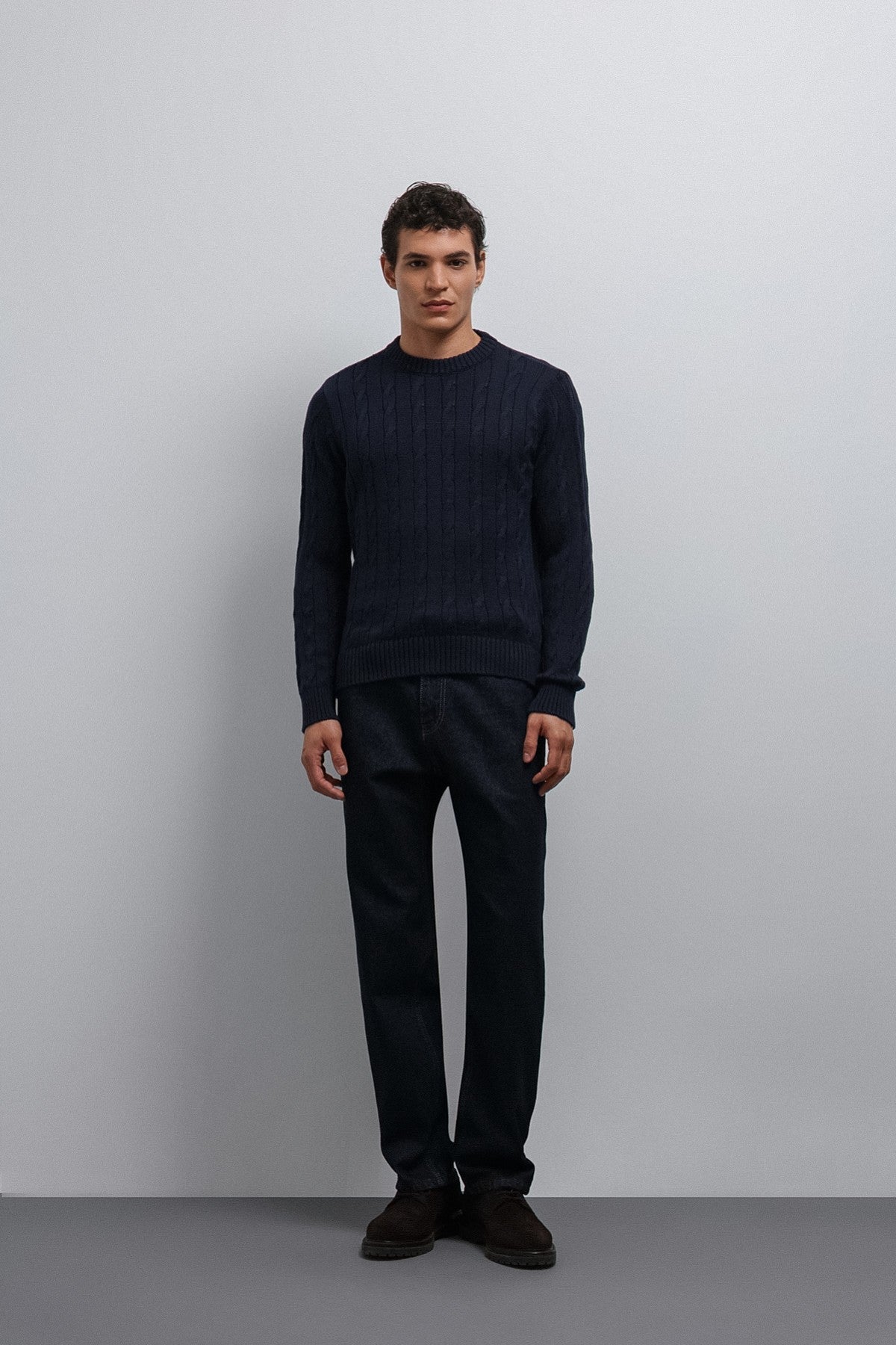 Men's Knit Sweater with an Antioch Texture