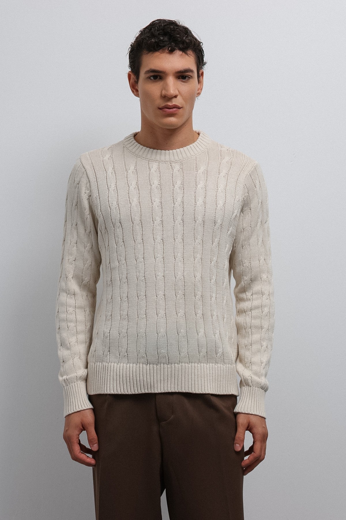 Men's Knit Sweater with an Antioch Texture