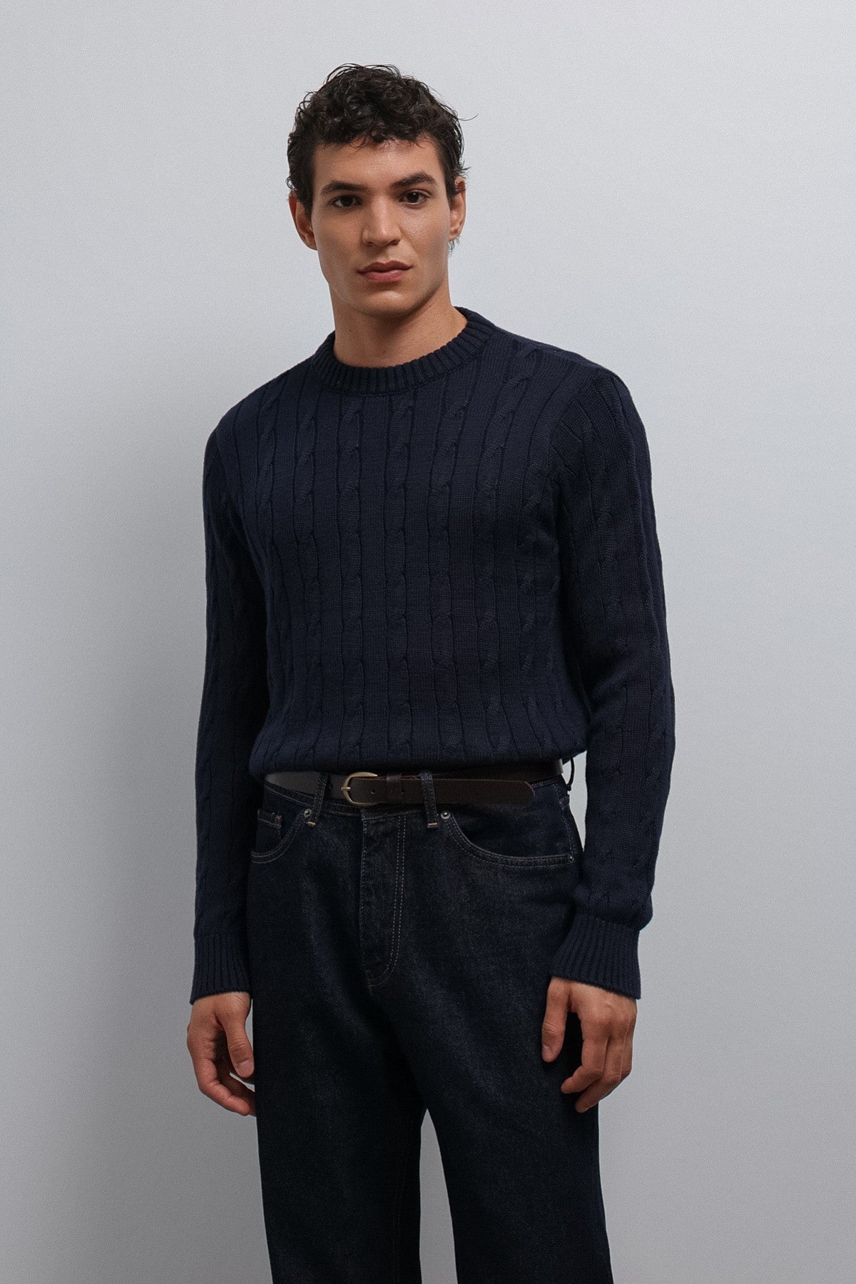 Men's Knit Sweater with an Antioch Texture