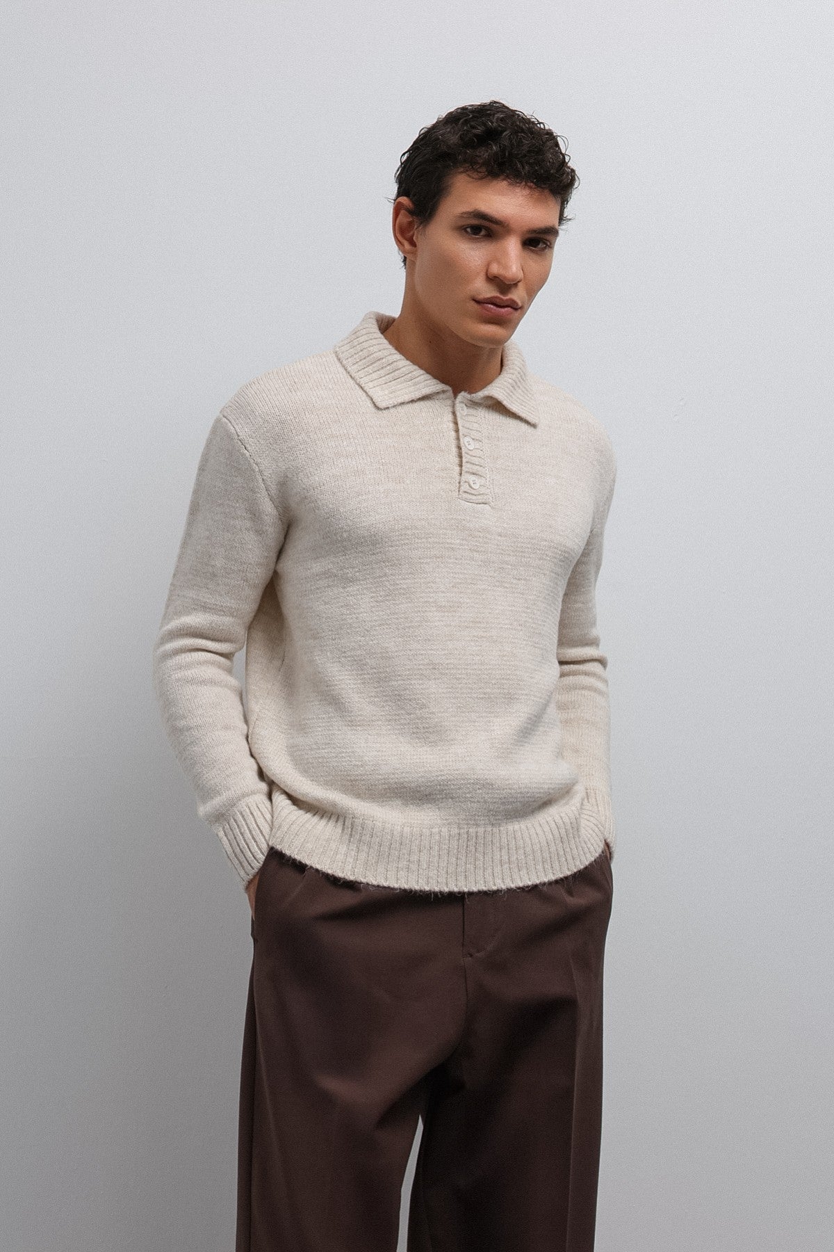 Antioch Button-Down Collar Men's Sweater