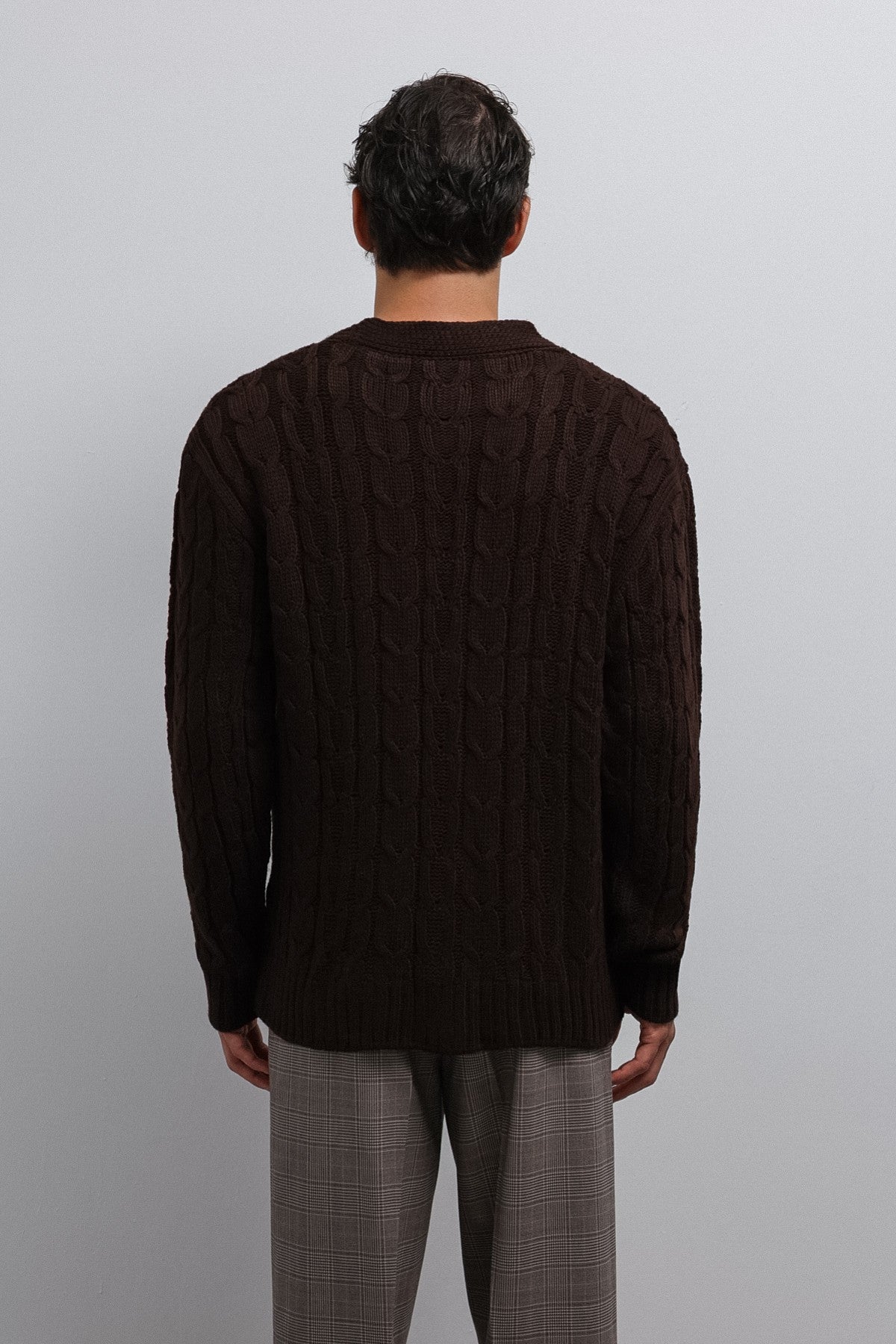 Antioch Men's Cardigan with Braided Texture