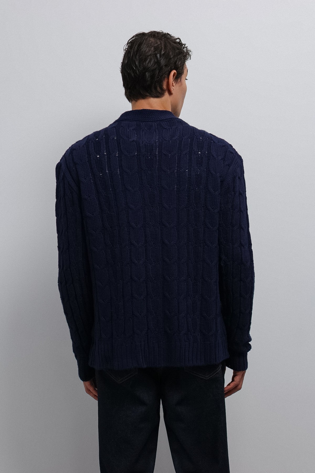 Antioch Men's Cardigan with Braided Texture