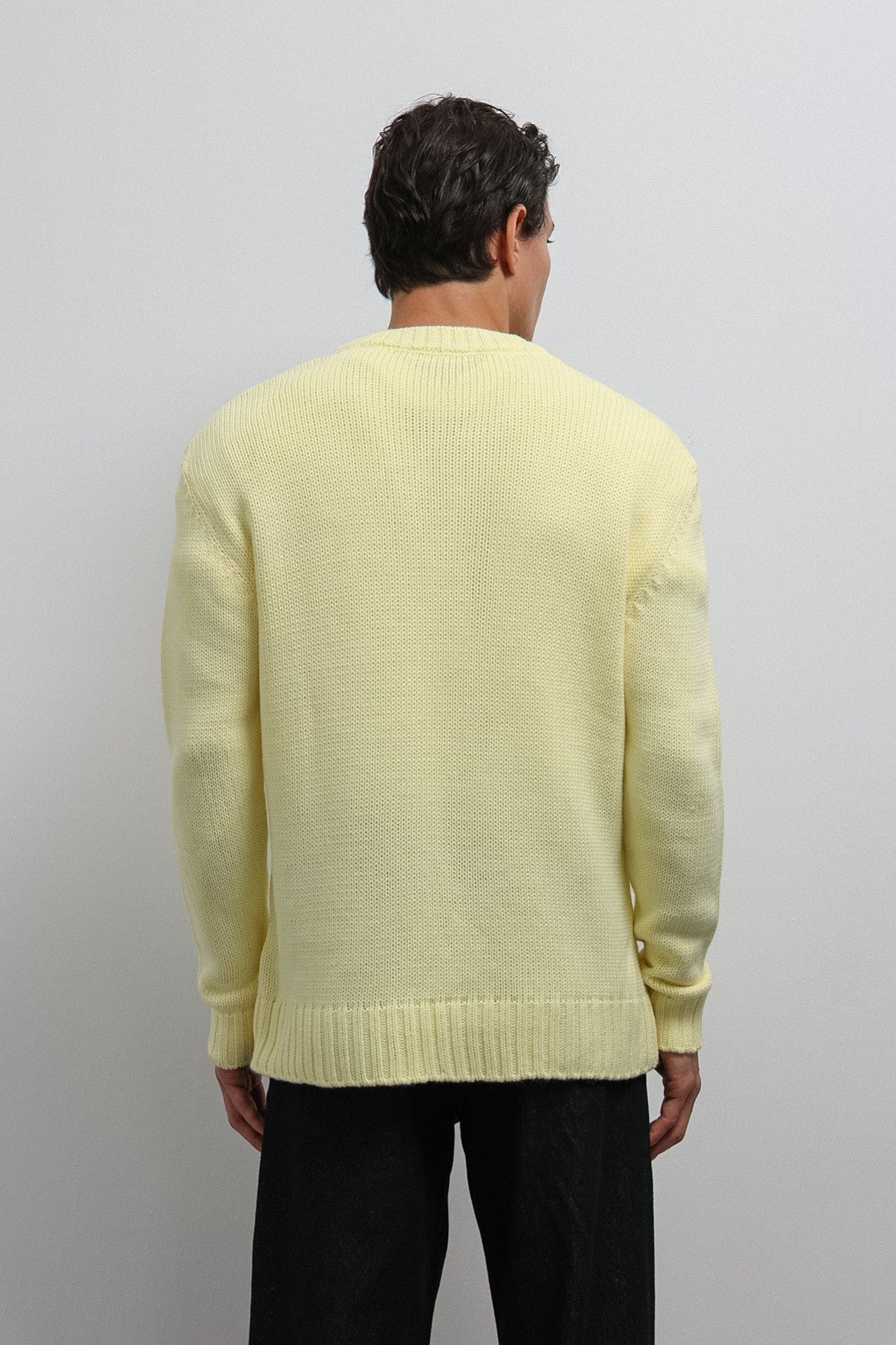 Men's V-Neck Sweater with Antioch Texture