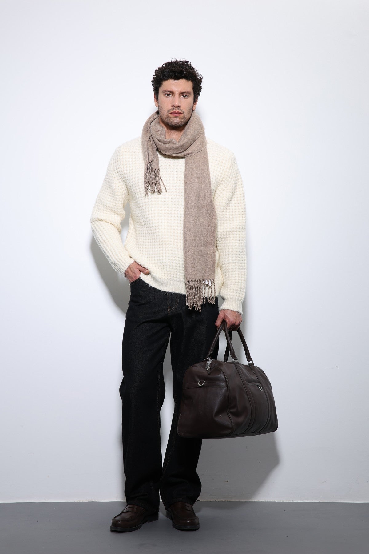 Antioch Knitted-Textured Men's Sweater