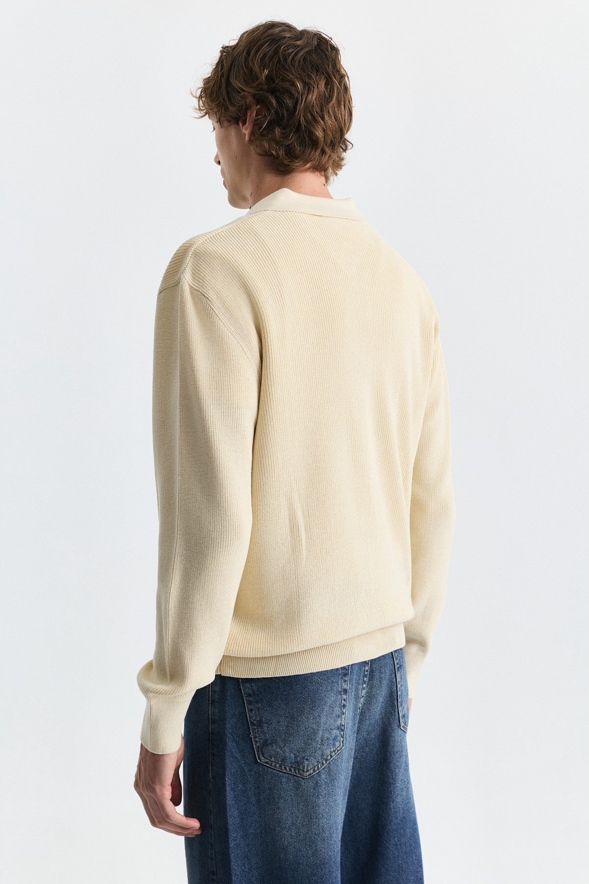 Men's Knit Sweater with a Zipper