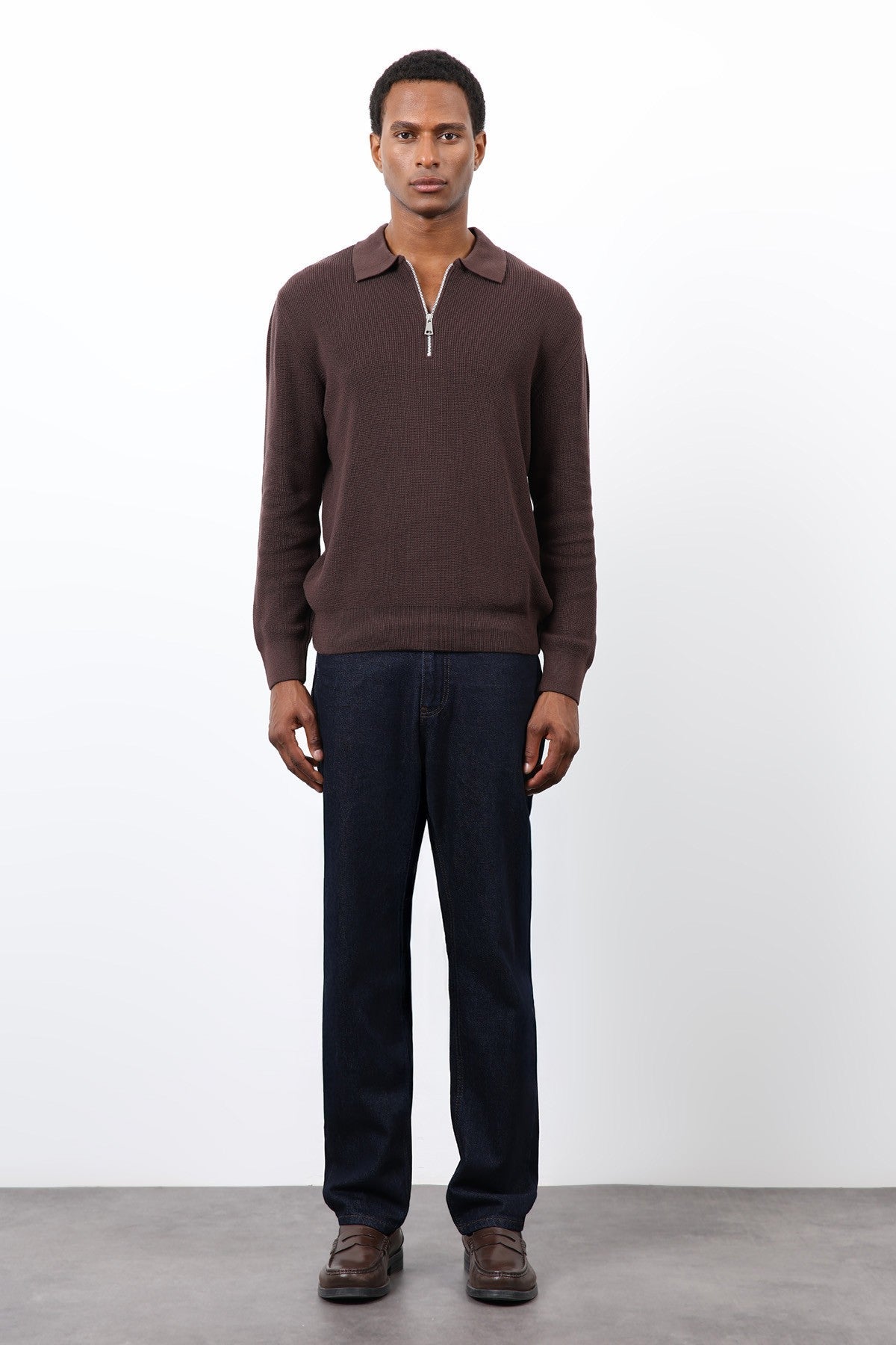 Antioch Men's Zipper-Front Knit Sweater