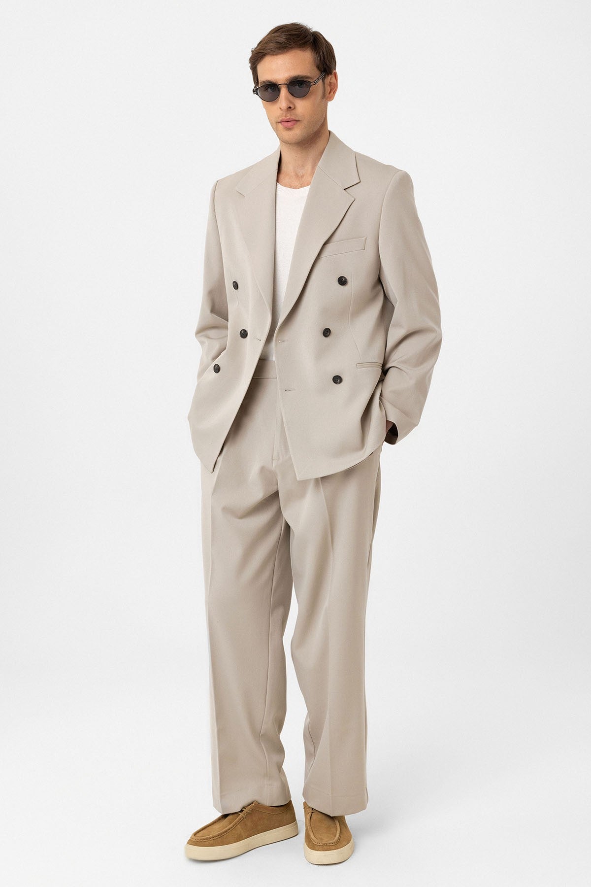 Antioch Relax Fit Double-Breasted Men's Blazer