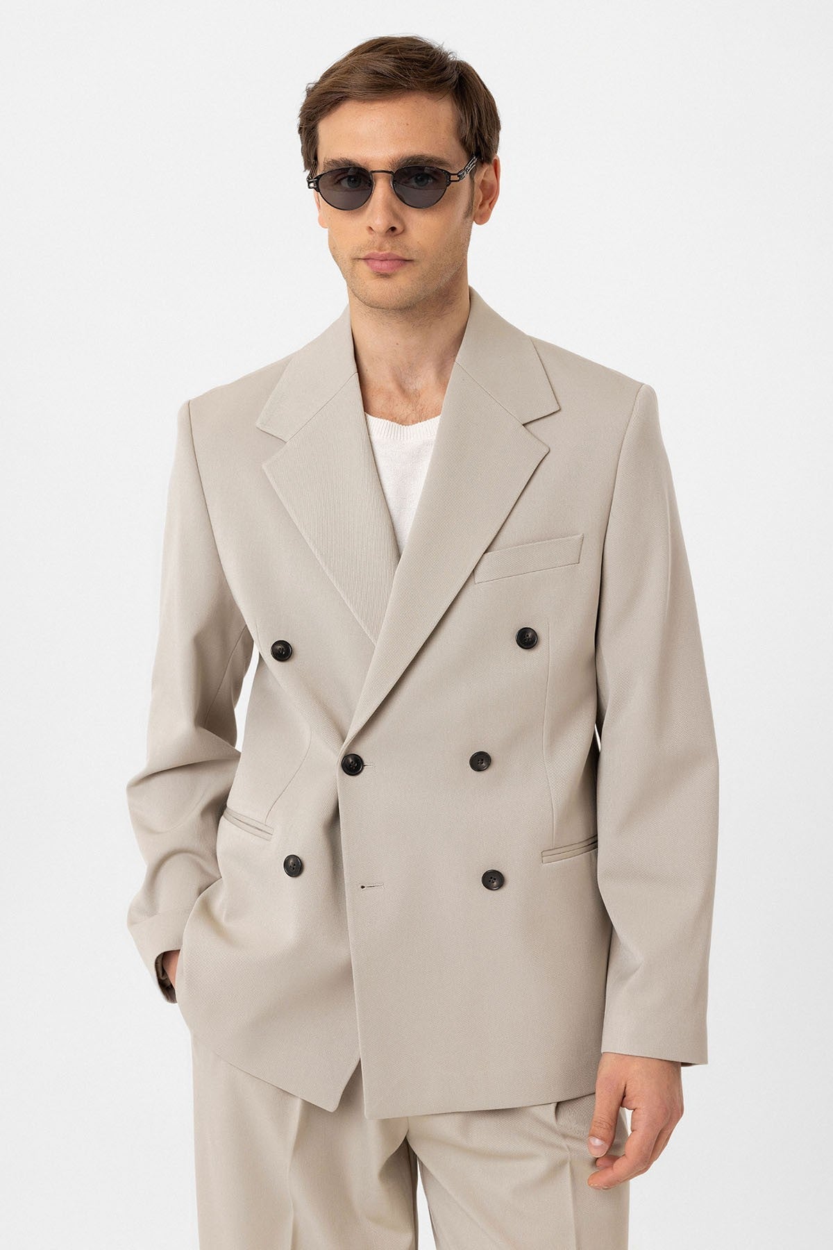 Antioch Relax Fit Double-Breasted Men's Blazer