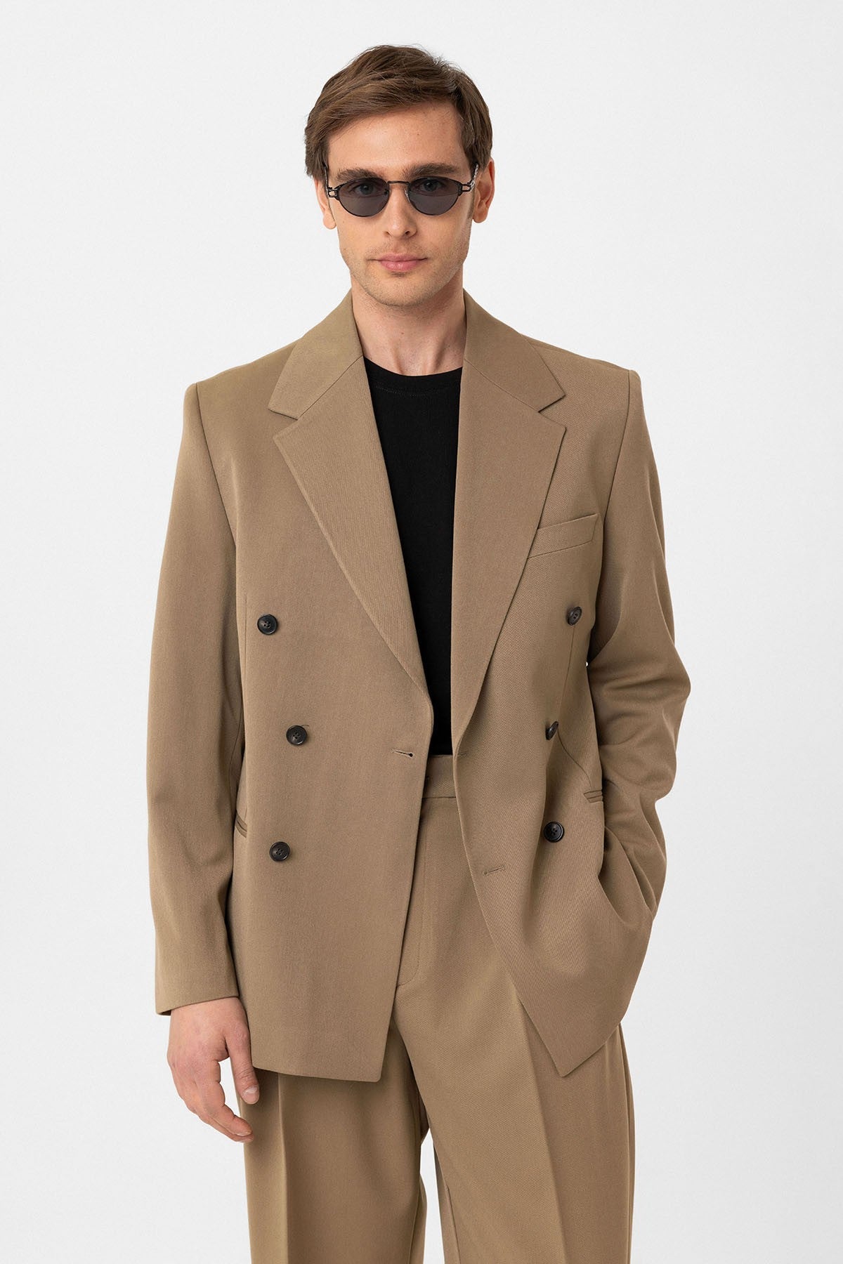 Antioch Relax Fit Double-Breasted Men's Blazer