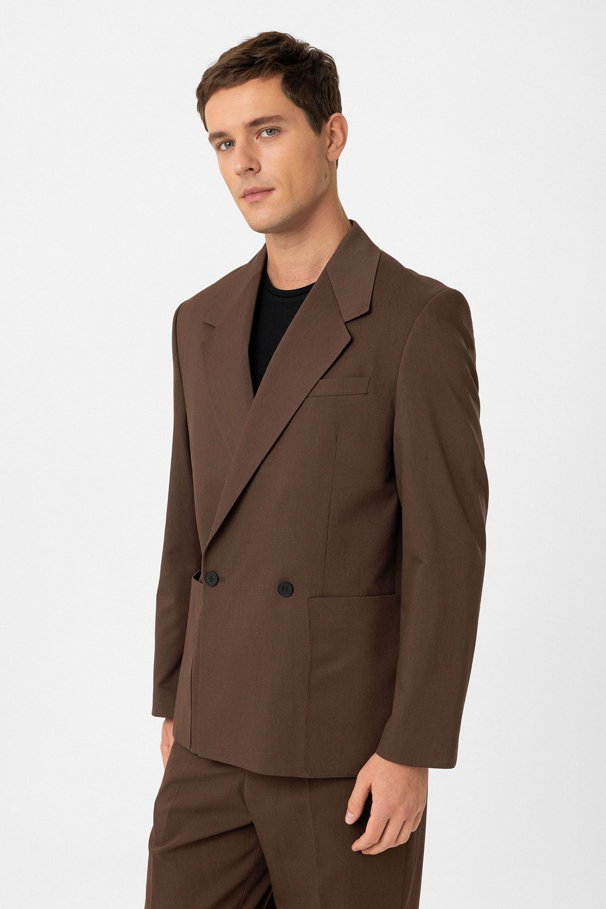 Antioch Relax Fit Double-Breasted Men's Technical Blazer Jacket
