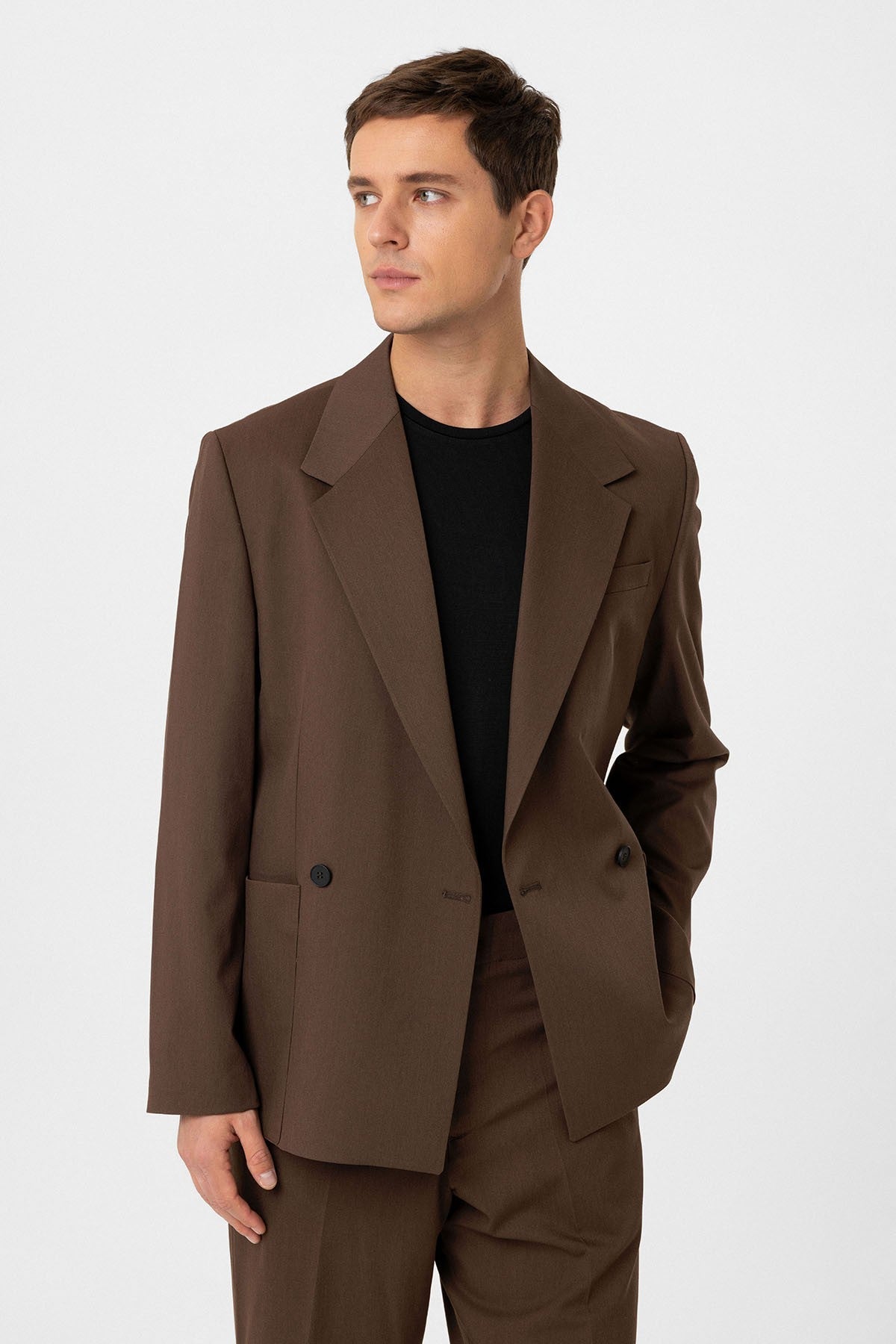 Antioch Relax Fit Double-Breasted Men's Technical Blazer Jacket