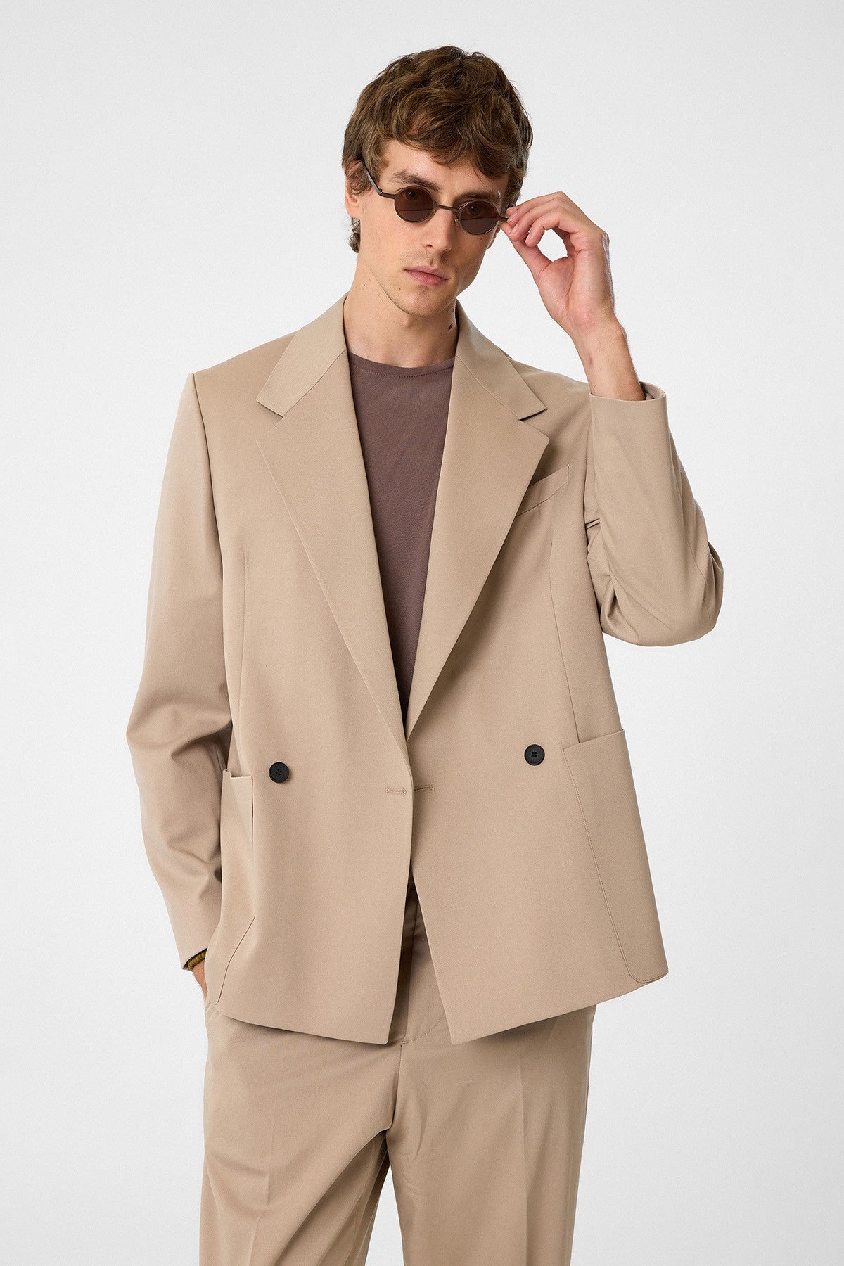 Antioch Relax Fit Double-Breasted Men's Technical Blazer Jacket
