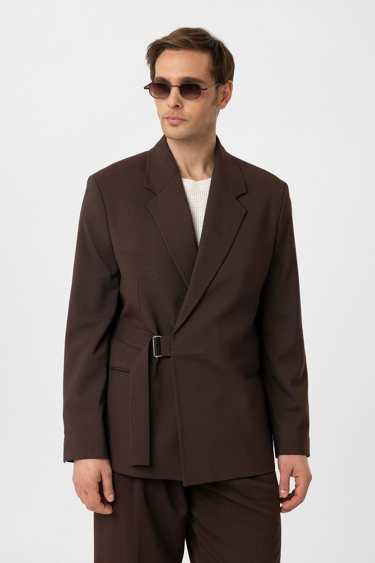 Antioch Belted Relaxed-Fit Men's Blazer Jacket