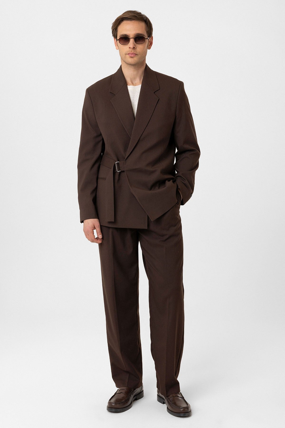 Antioch Belted Relaxed-Fit Men's Blazer Jacket