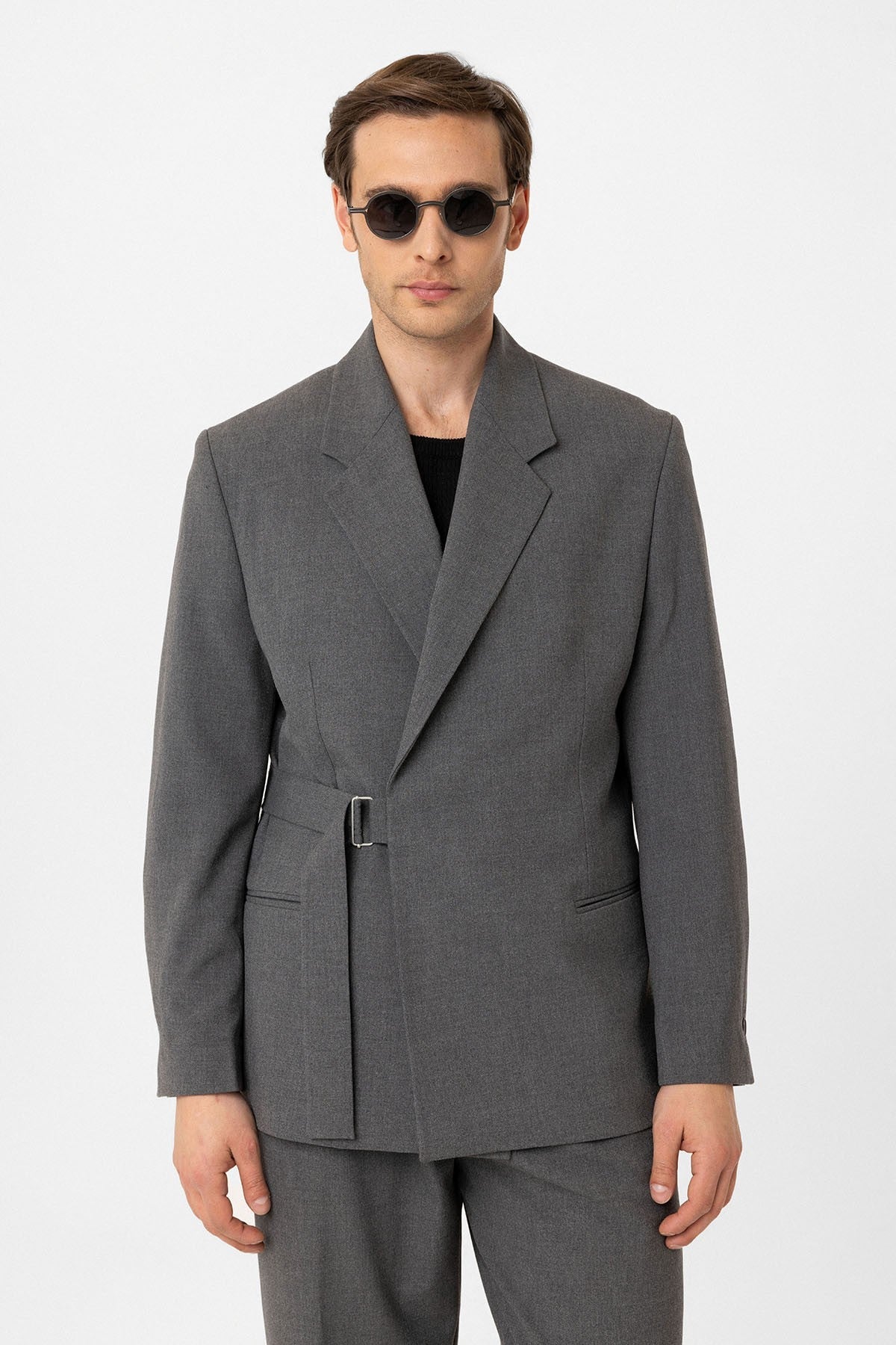 Antioch Belted Relaxed-Fit Men's Blazer Jacket