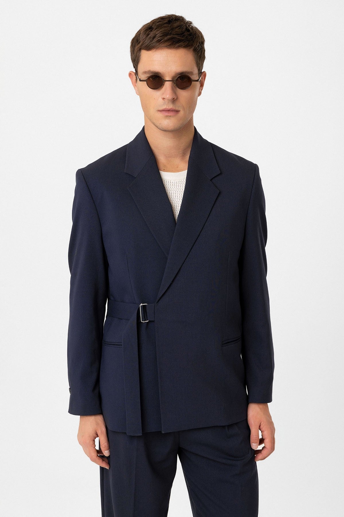 Antioch Belted Relaxed-Fit Men's Blazer Jacket