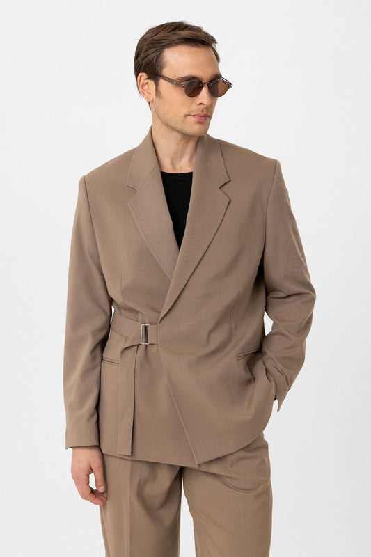 Antioch Belted Relaxed-Fit Men's Blazer Jacket