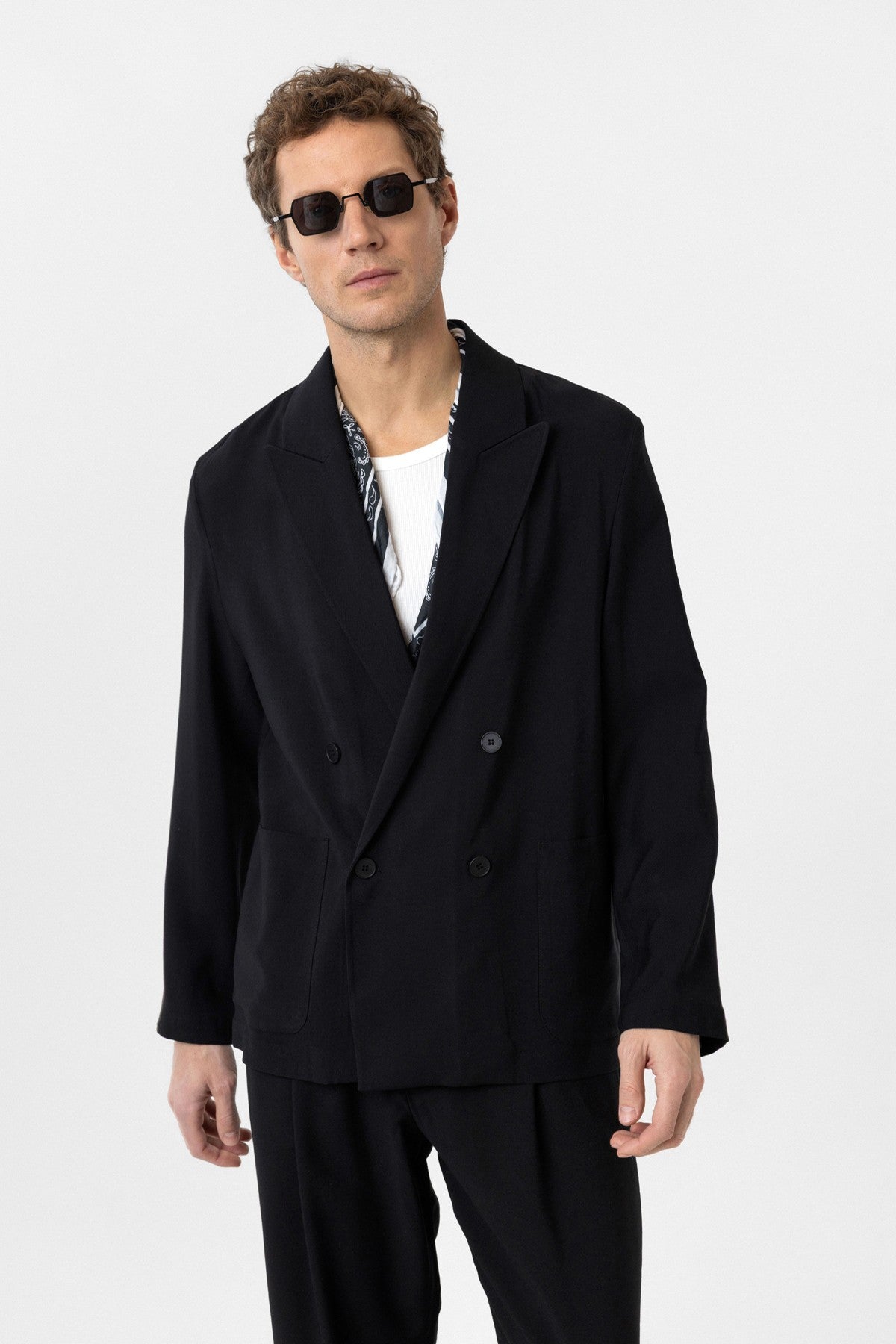 Antioch Relax Fit Diagonal-Striped Slim-Fit Men's Blazer