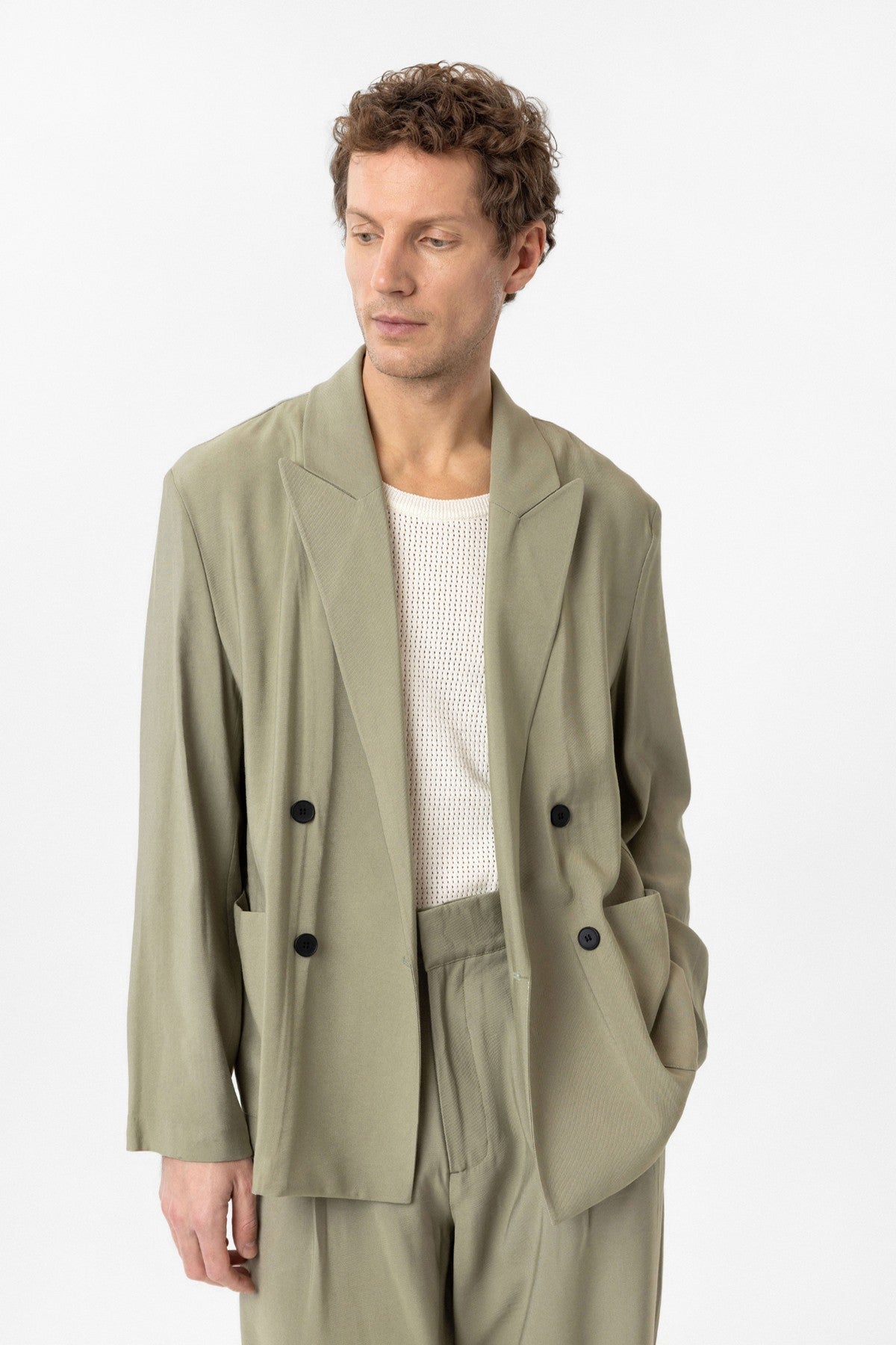 Antioch Relax Fit Diagonal-Striped Slim-Fit Men's Blazer