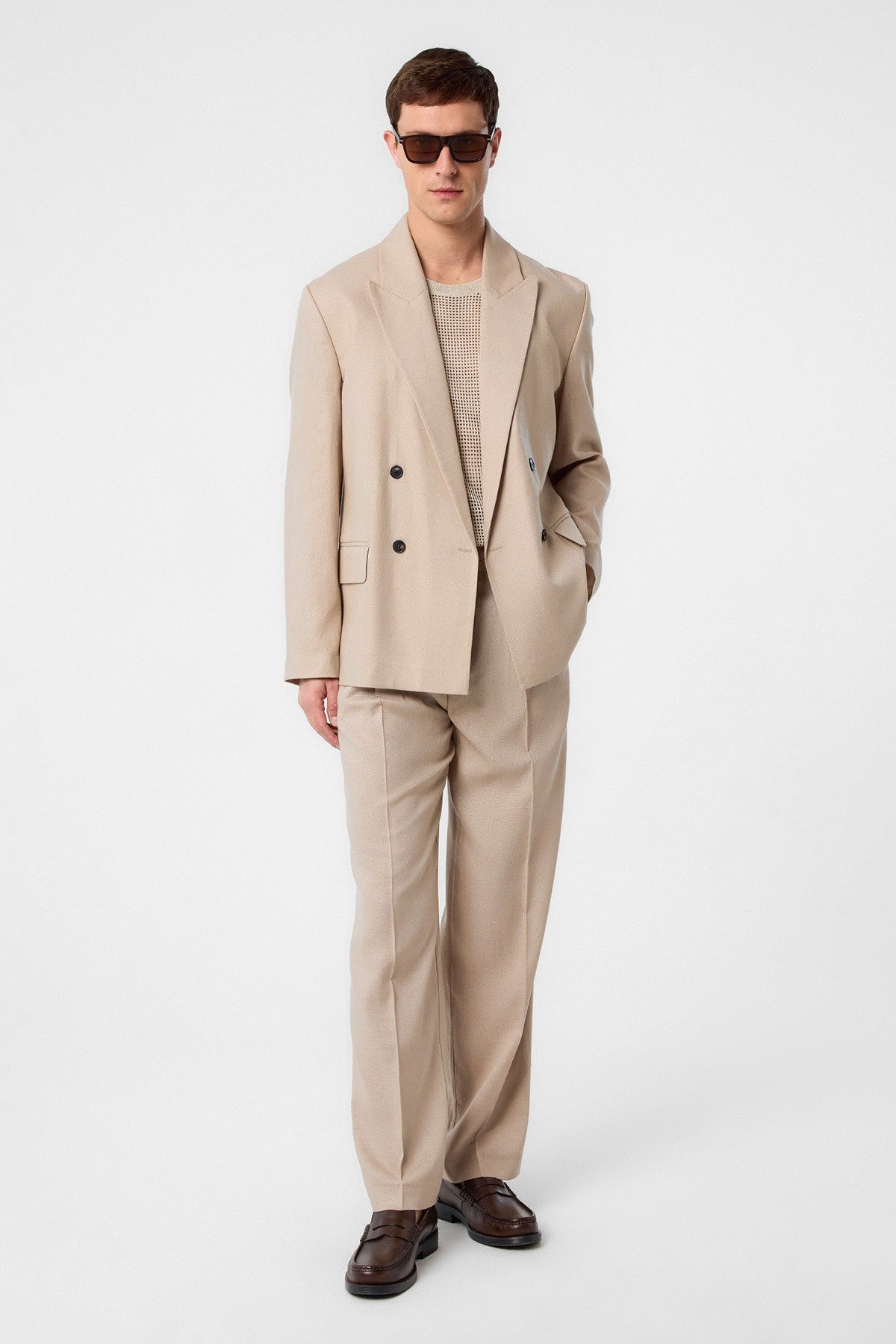 Relax Fit Men's Blazer Jacket in a Linen Blend