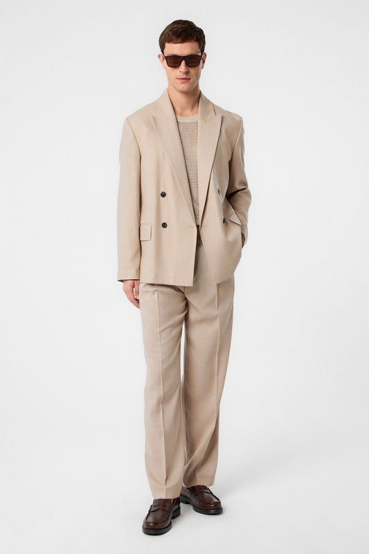 Relax Fit Men's Blazer Jacket in a Linen Blend