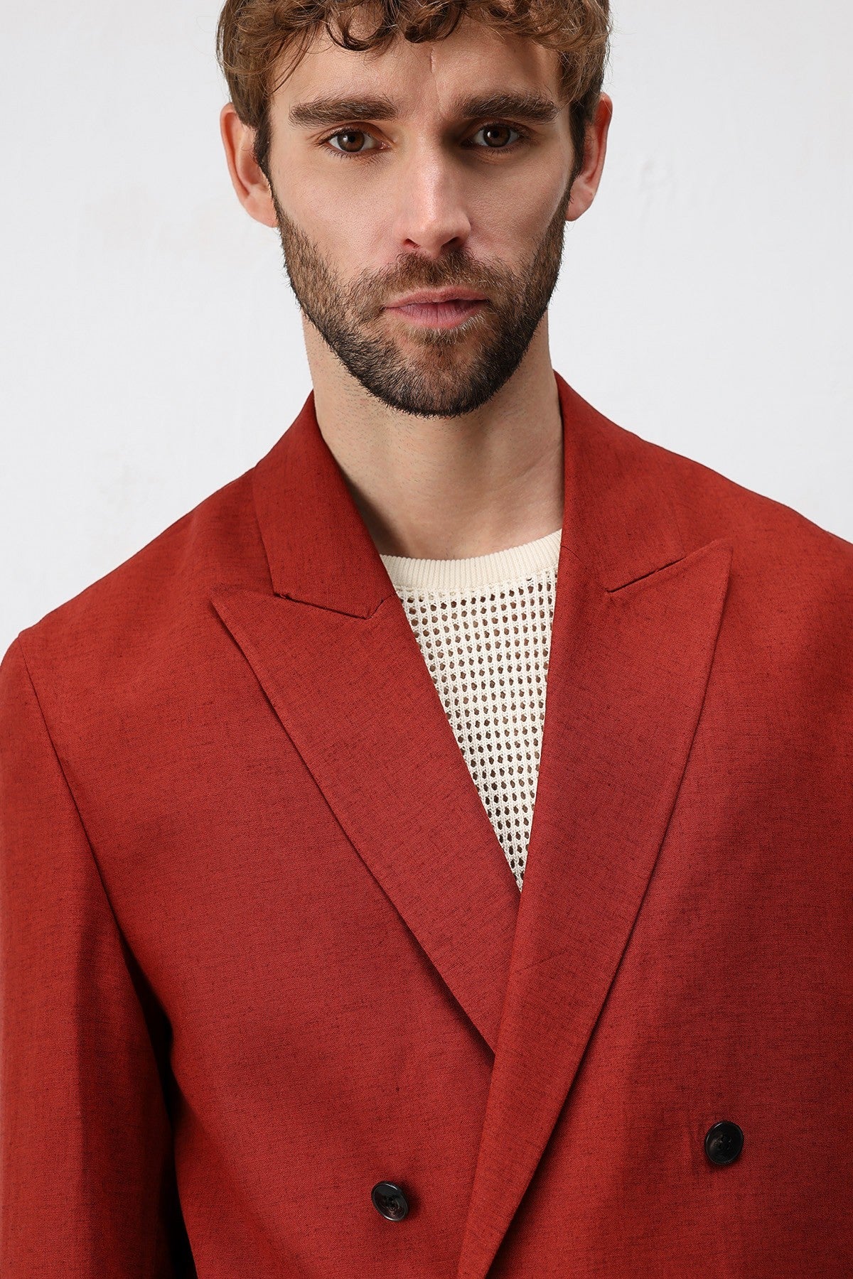Relax Fit Men's Blazer Jacket in a Linen Blend