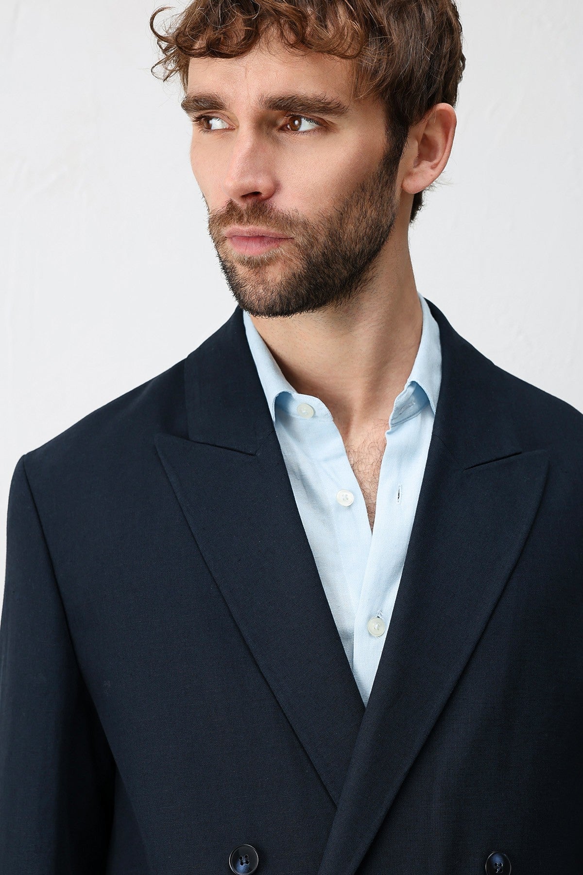 Relax Fit Men's Blazer Jacket in a Linen Blend