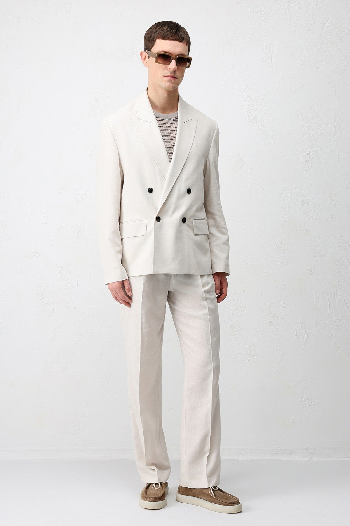 Relax Fit Men's Blazer Jacket in a Linen Blend