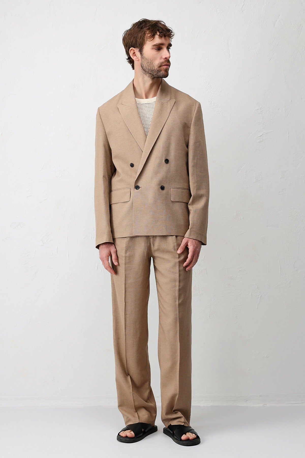 Relax Fit Men's Blazer Jacket in a Linen Blend