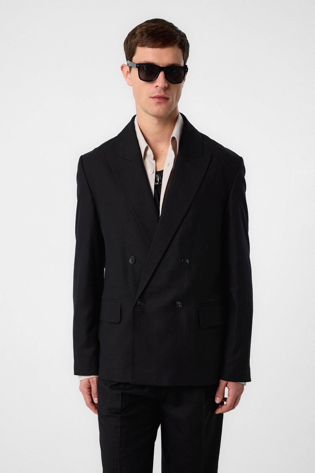 Relax Fit Men's Blazer Jacket in a Linen Blend