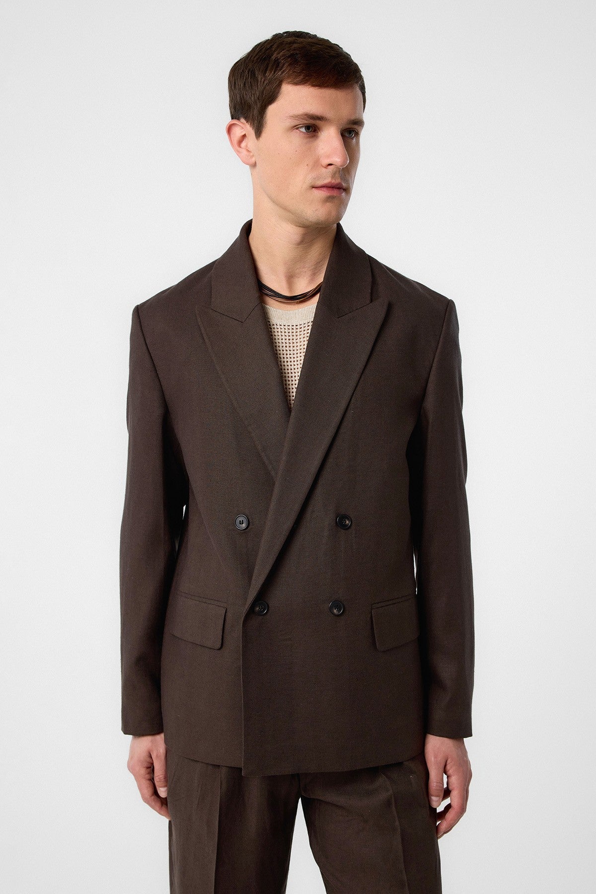 Relax Fit Men's Blazer Jacket in a Linen Blend