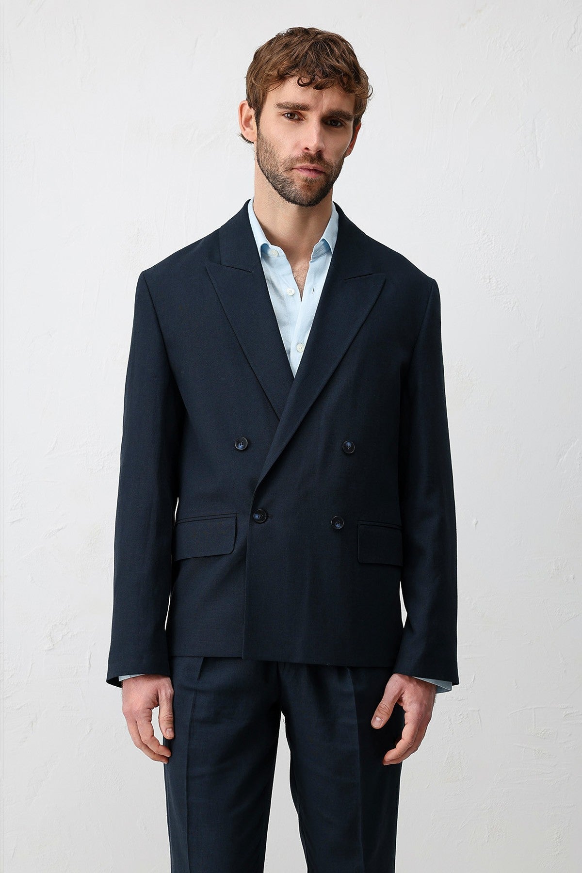 Relax Fit Men's Blazer Jacket in a Linen Blend