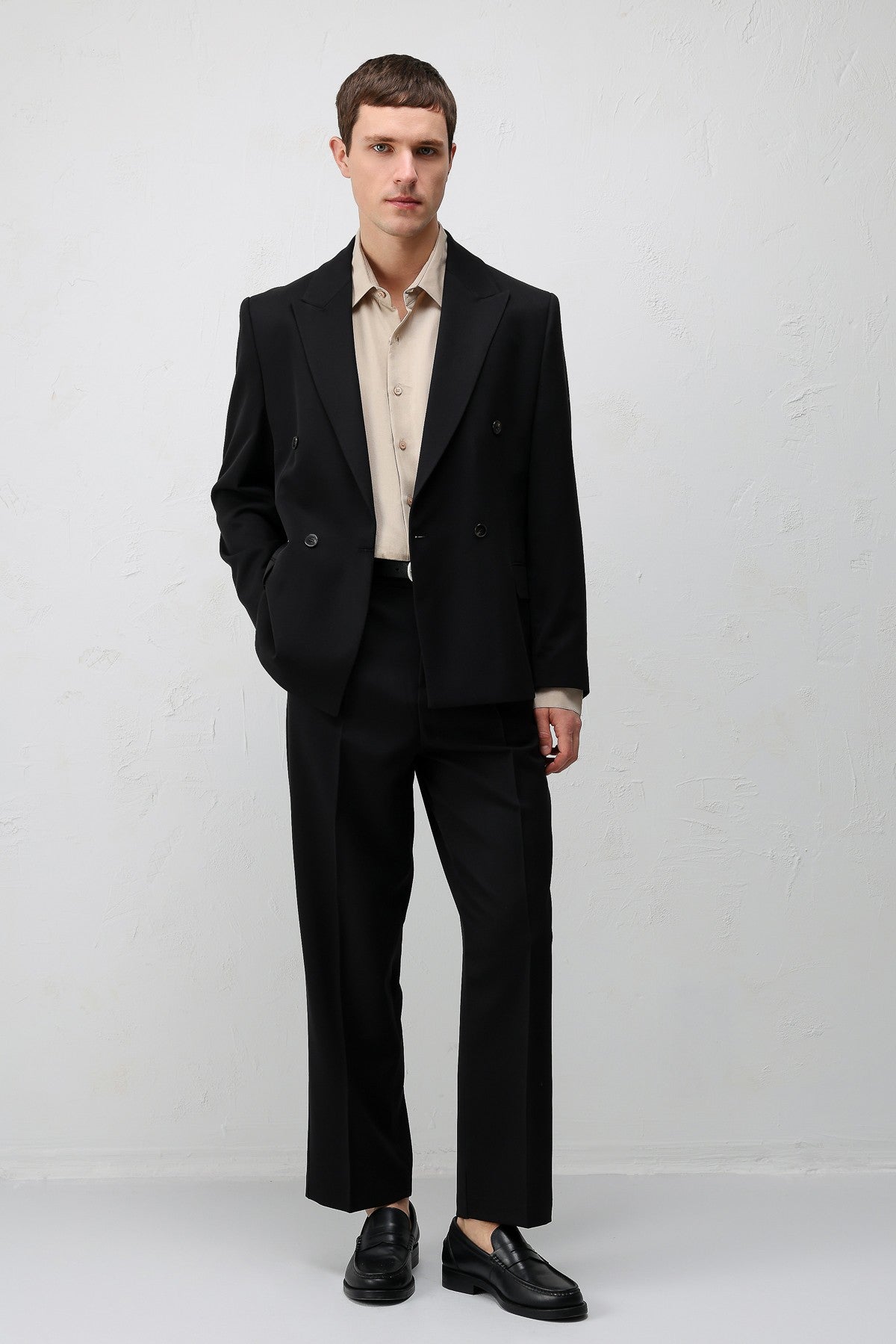 Relax Fit Double-Breasted Men's Blazer